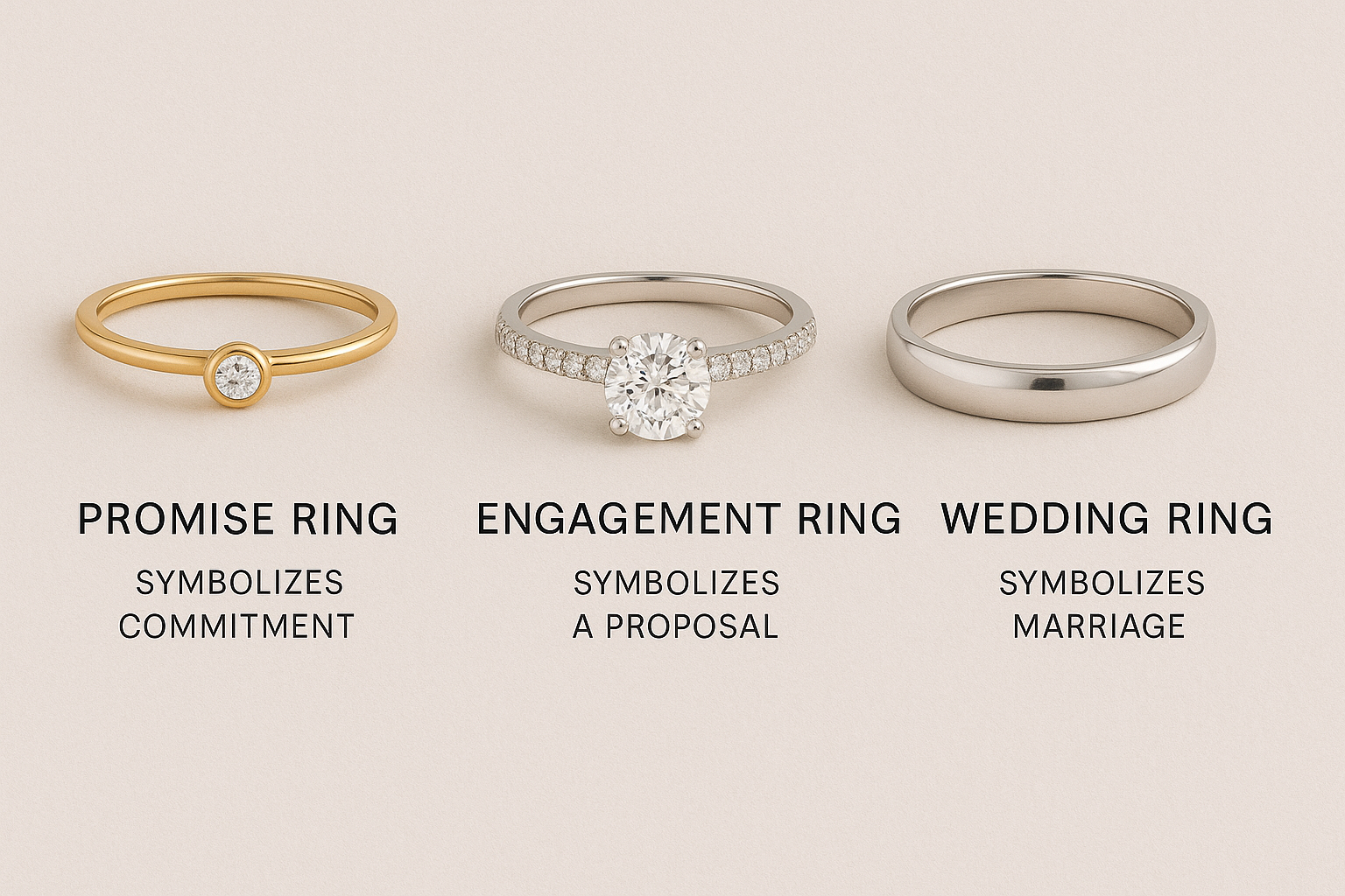 Wedding Rings vs. Engagement Rings vs. Promise Rings: The Ultimate Guide to Understanding Your Rings💍
