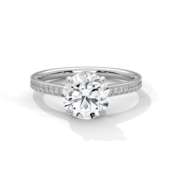 Luminous Charm 2CT Round Lab-Grown Diamond Engagement Ring | 2.21 CTW