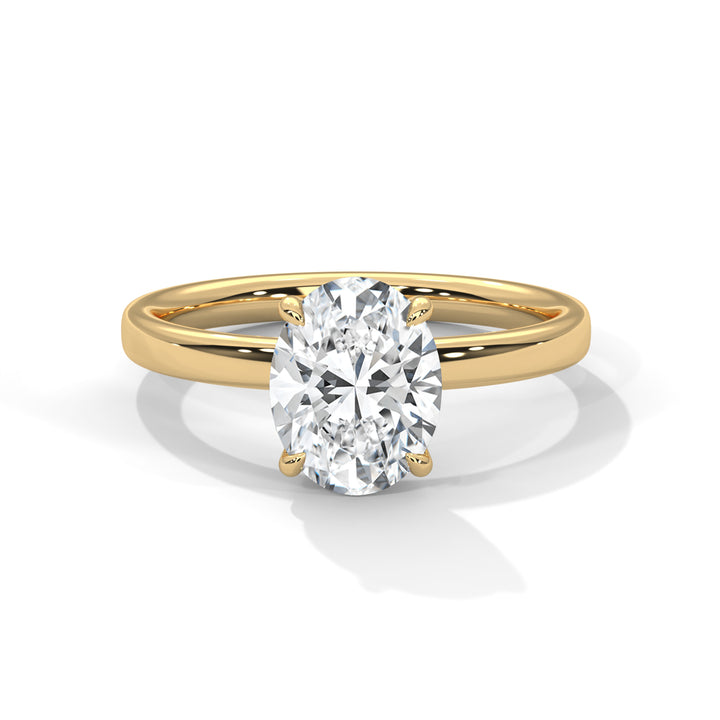 Oval 3ct Lab-Grown Diamond Solitaire Engagement Ring | 3 CTW