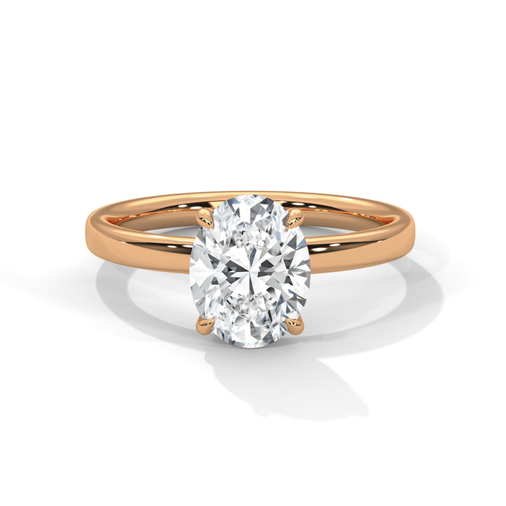 Elara 1.5ct Oval Lab-Grown Diamond Solitaire Engagement Ring