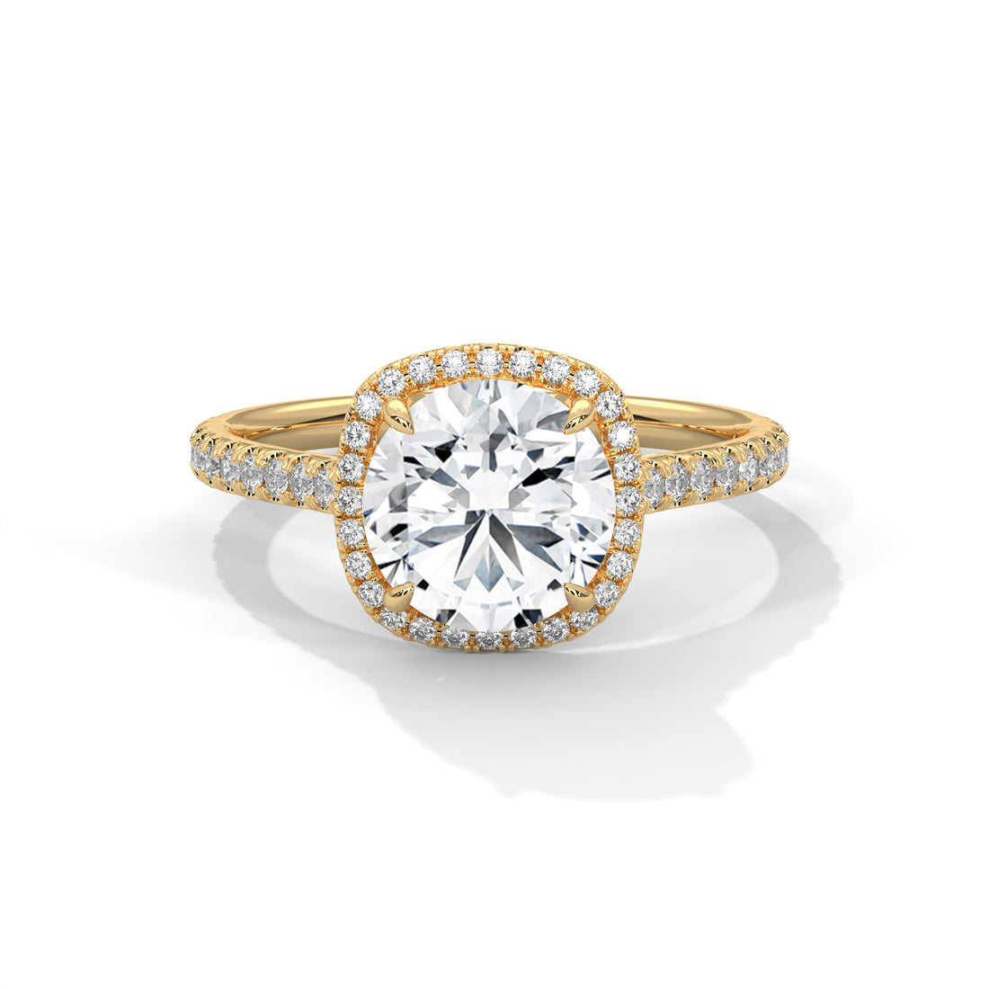 Seraphina Glow 1.5 CT Lab Grown Cushion-Cut Diamond Halo Ring | 1.86 CTW