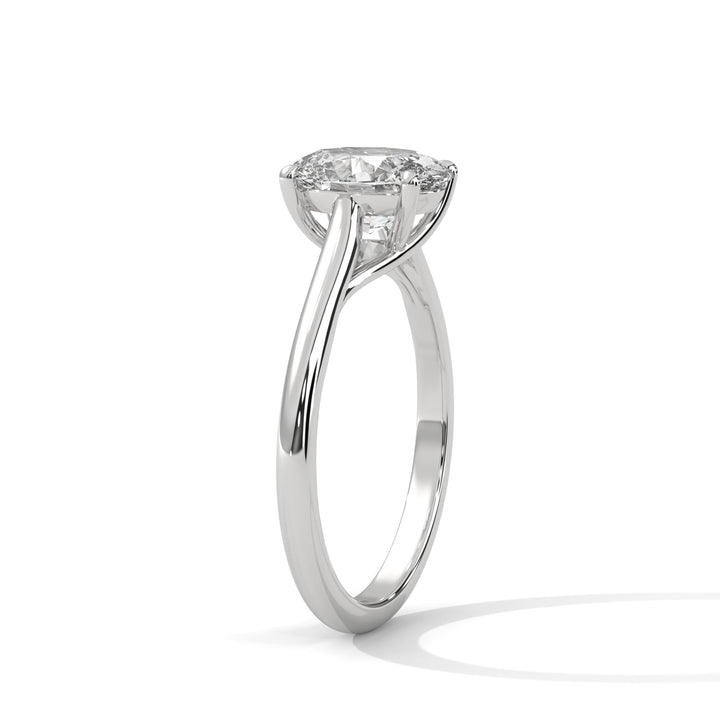 Pure Serenity 1 CT Oval-Cut Lab Grown Diamond Solitaire Ring