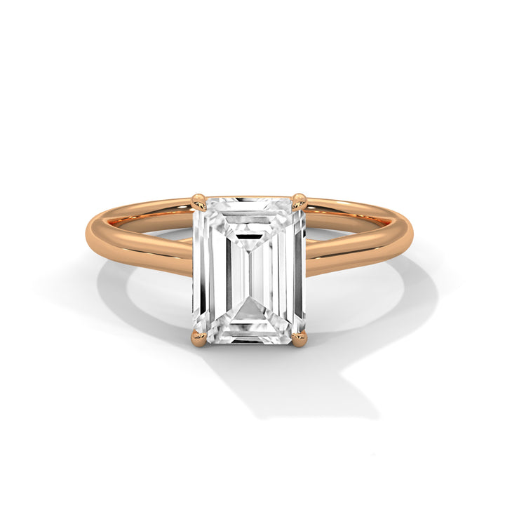 Pave 1.5ct Emerald Lab-Grown Diamond Engagement Ring | E VS1