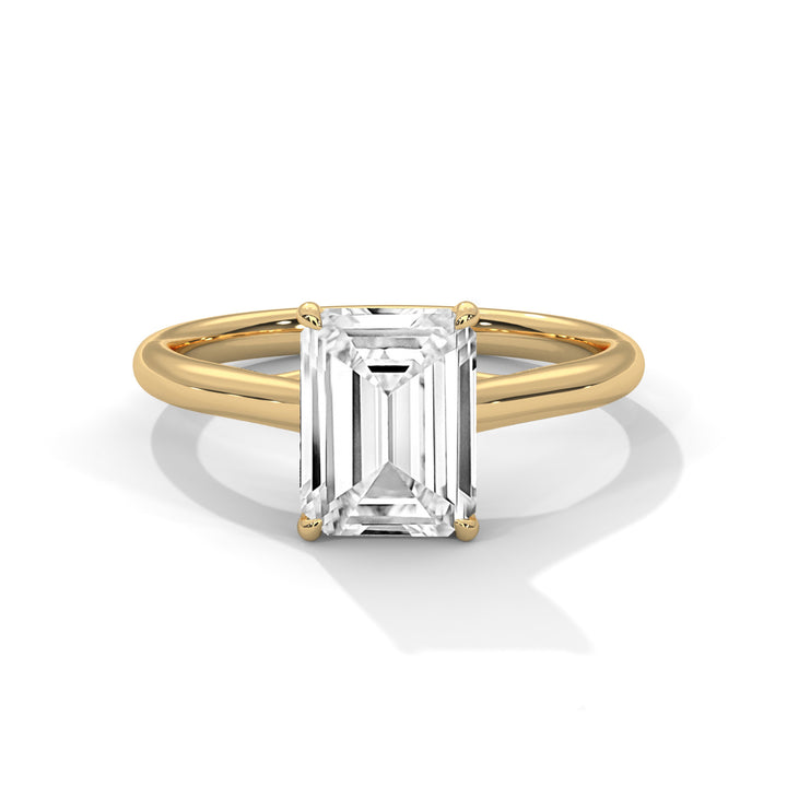 Pave 3ct Emerald Lab-Grown Diamond Engagement Ring | E VS1