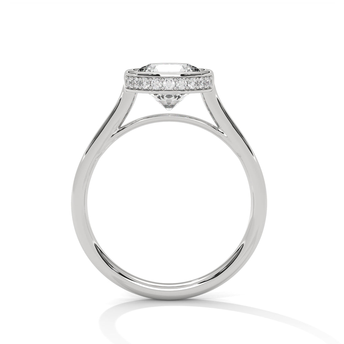 Sleek Radiance 1 CT Round-Cut Lab Grown Diamond Bezel Set Ring | 1.14 CTW