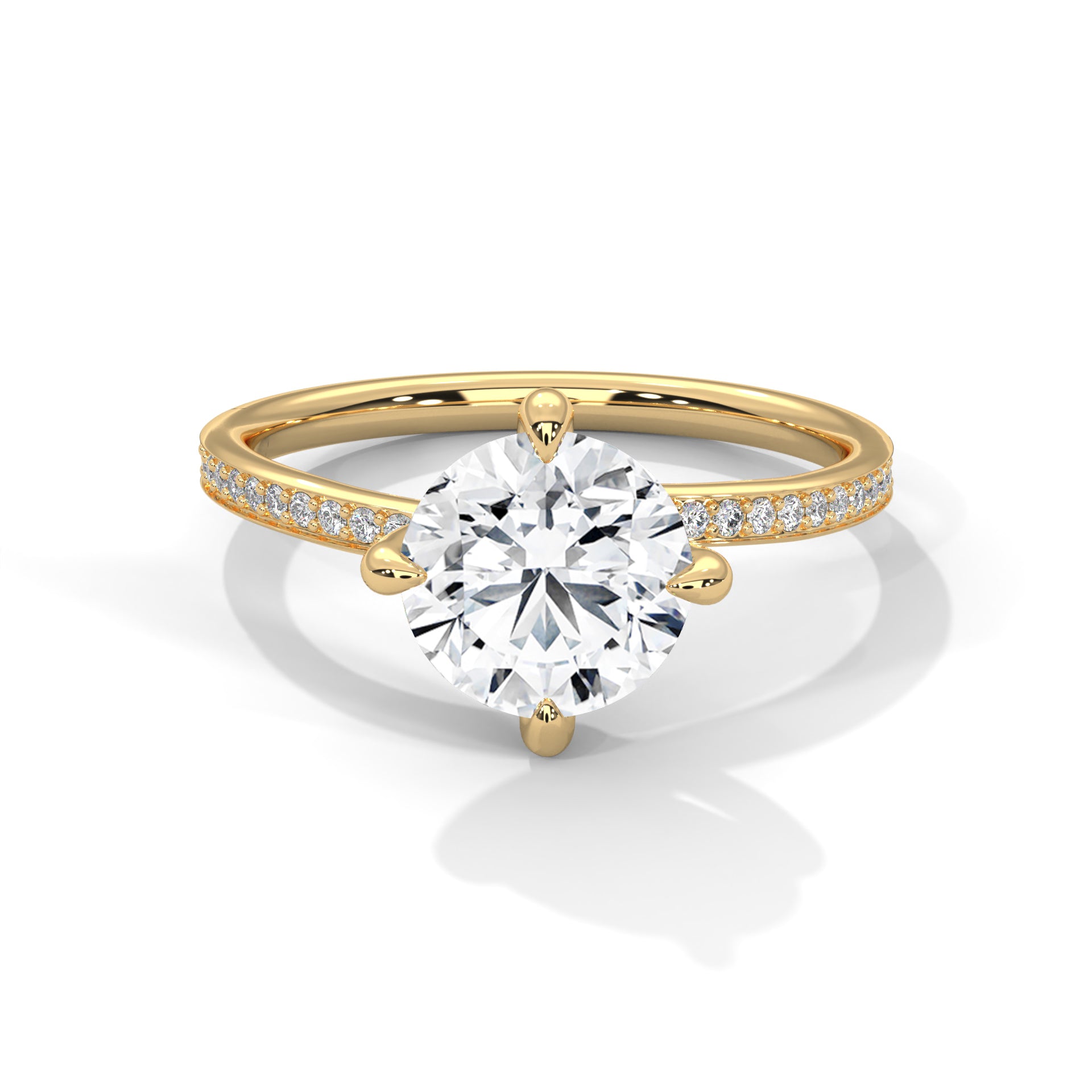 Celestial Glow 1 CT Round Lab-Grown Diamond Ring | 1.15 CTW