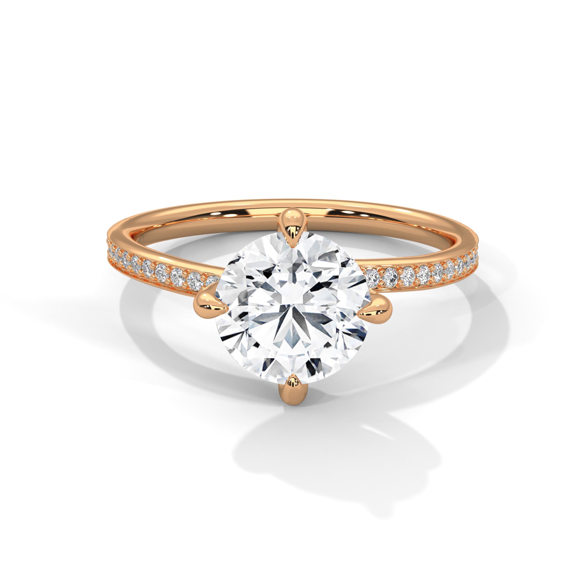 Celestial Glow 1 CT Round Lab-Grown Diamond Ring | 1.15 CTW