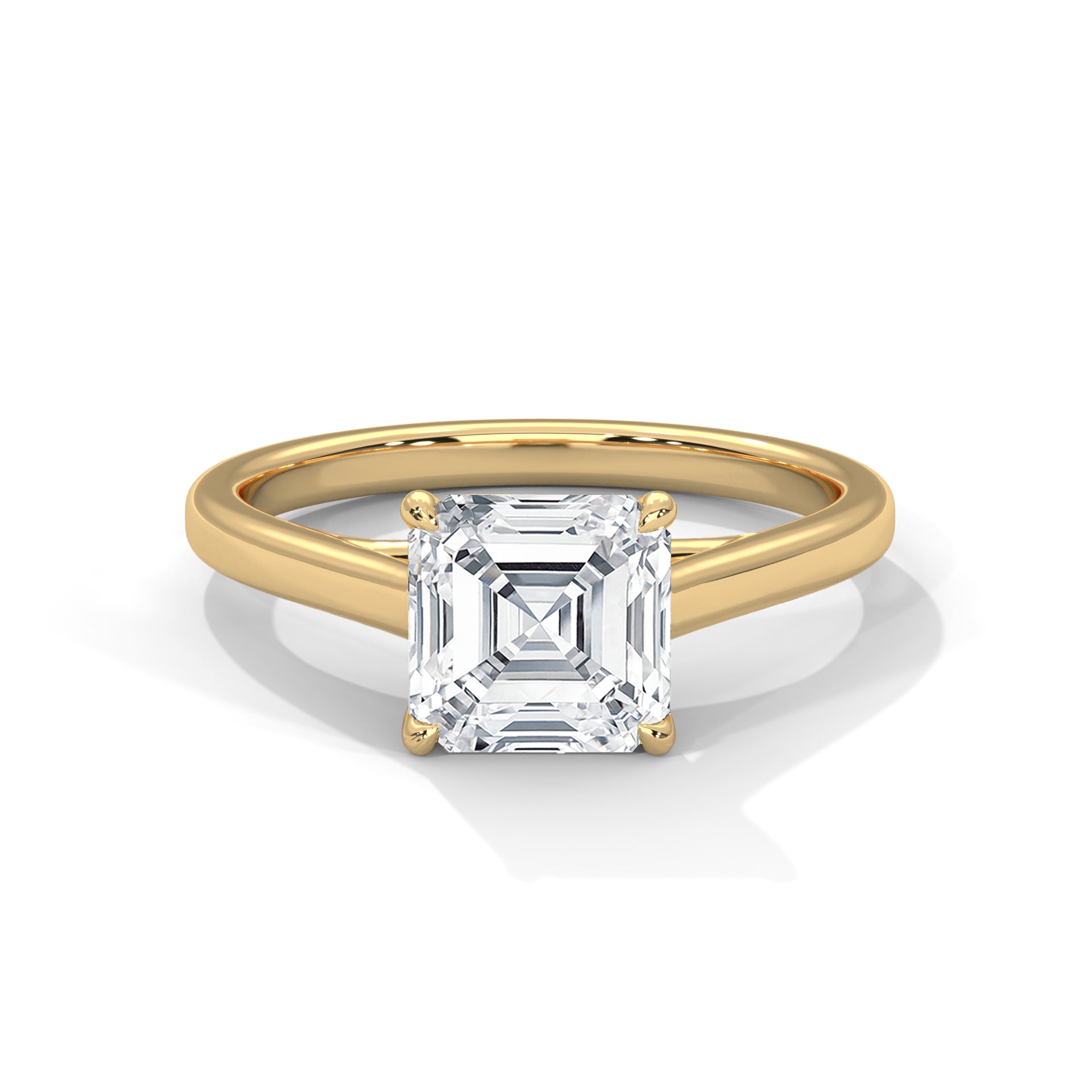 Classic Engagement Ring with Lab Grown Asscher-Cut Diamond | 1.5 CTW