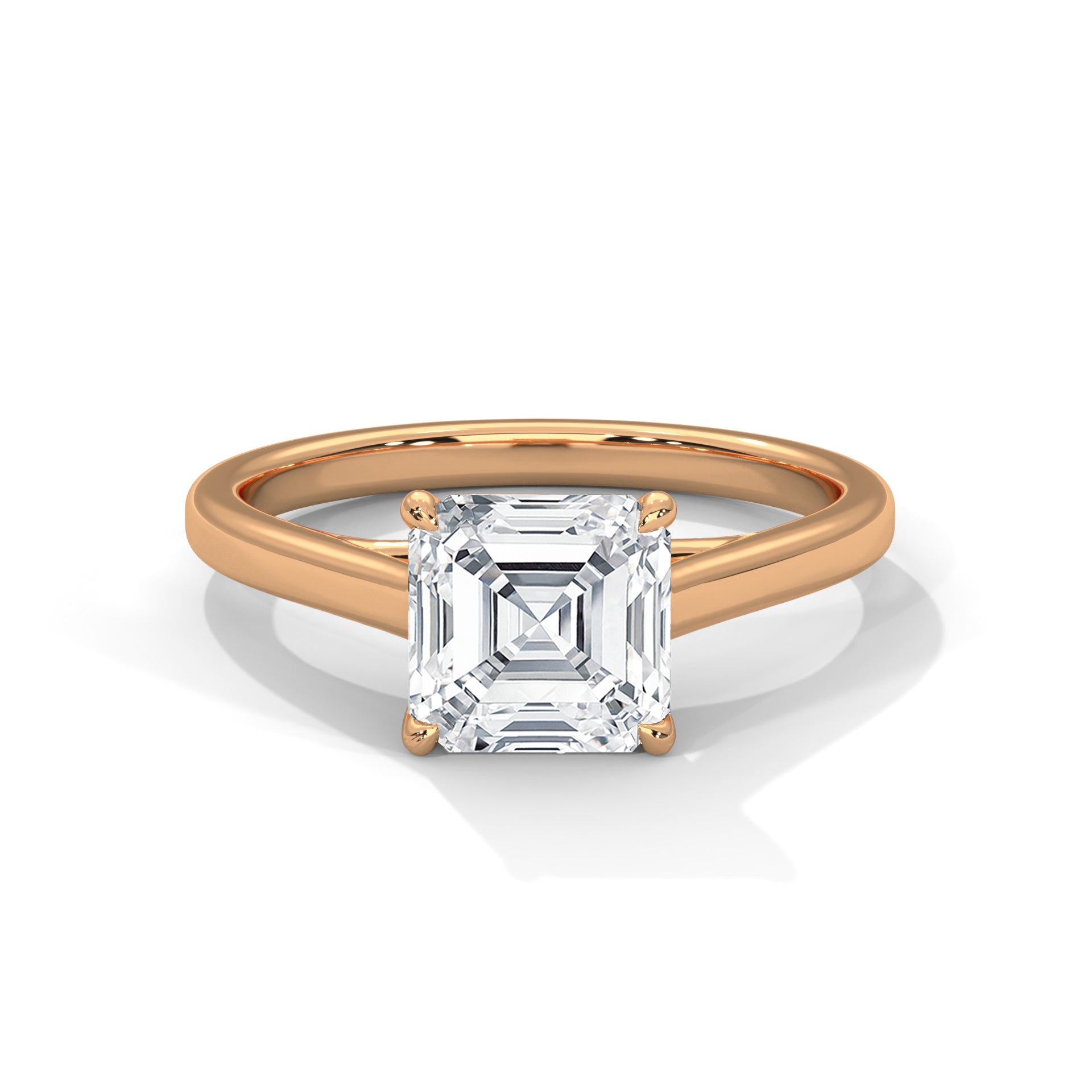 Classic Engagement Ring with Lab Grown Asscher-Cut Diamond | 1.5 CTW