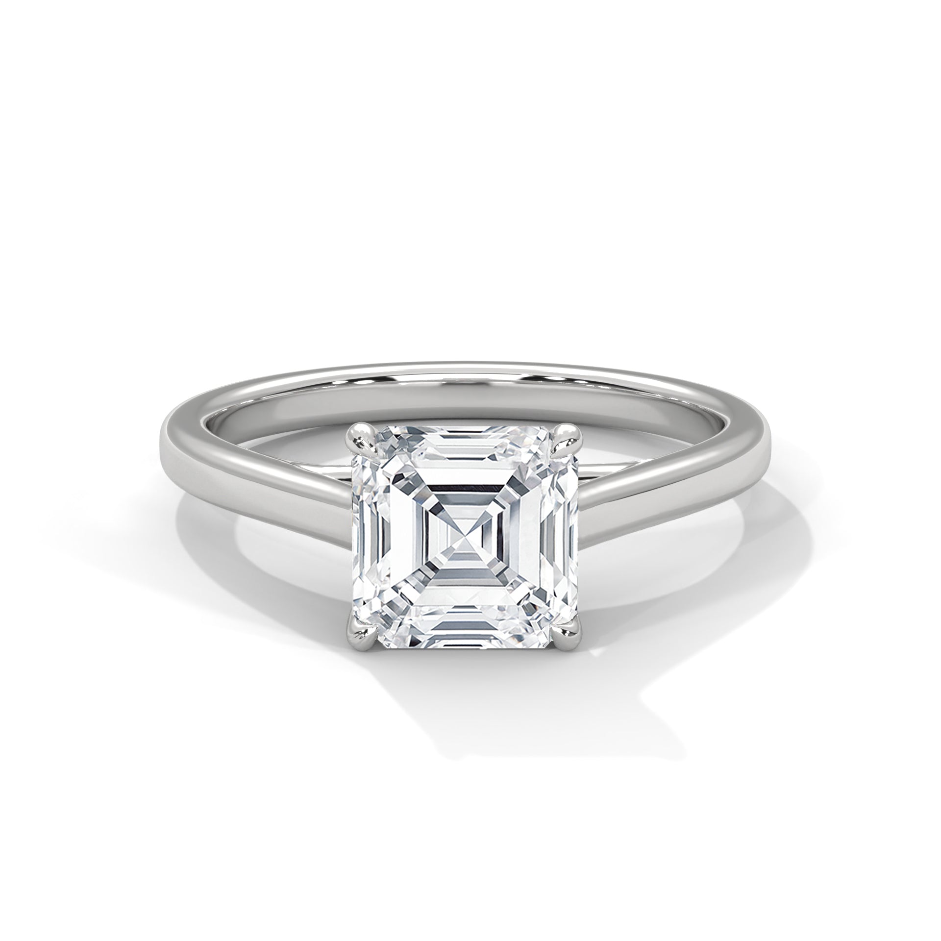 Classic Engagement Ring with Lab Grown Asscher-Cut Diamond | 1.5 CTW
