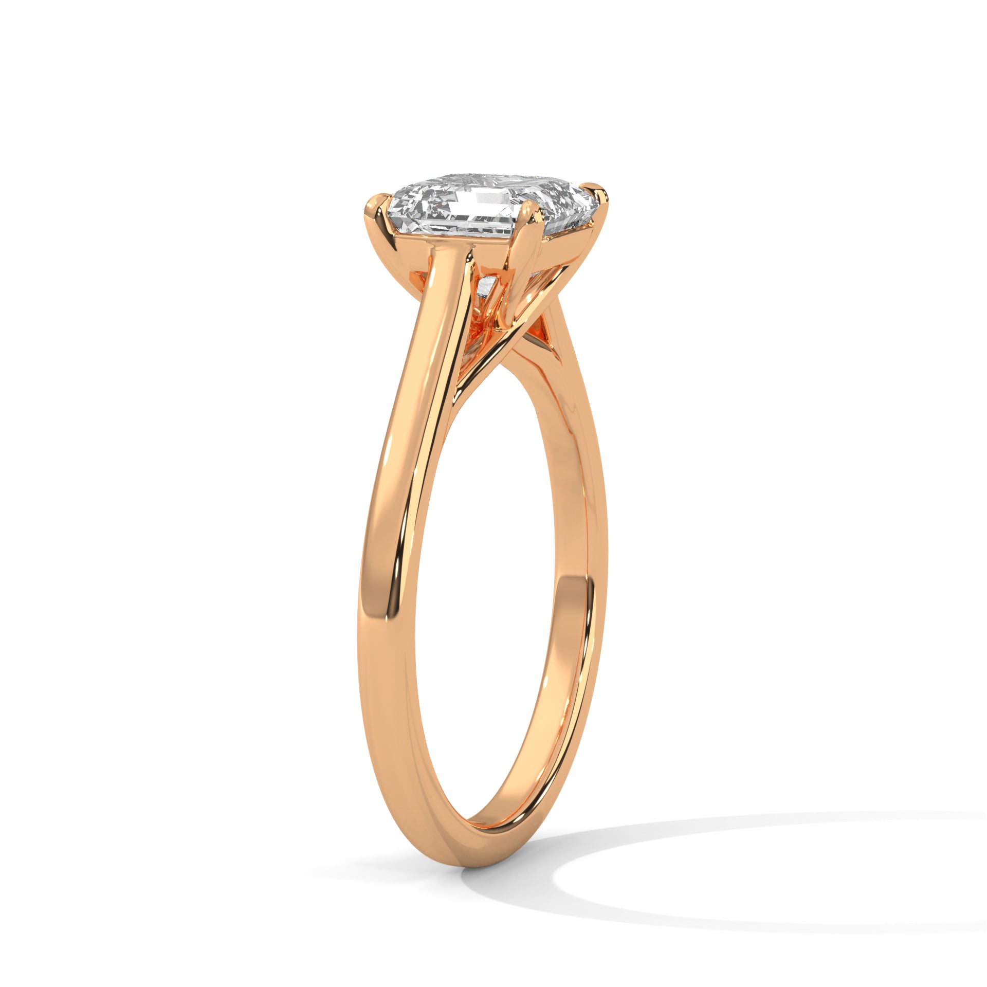 Classic Engagement Ring with Lab Grown Asscher-Cut Diamond | 1.5 CTW