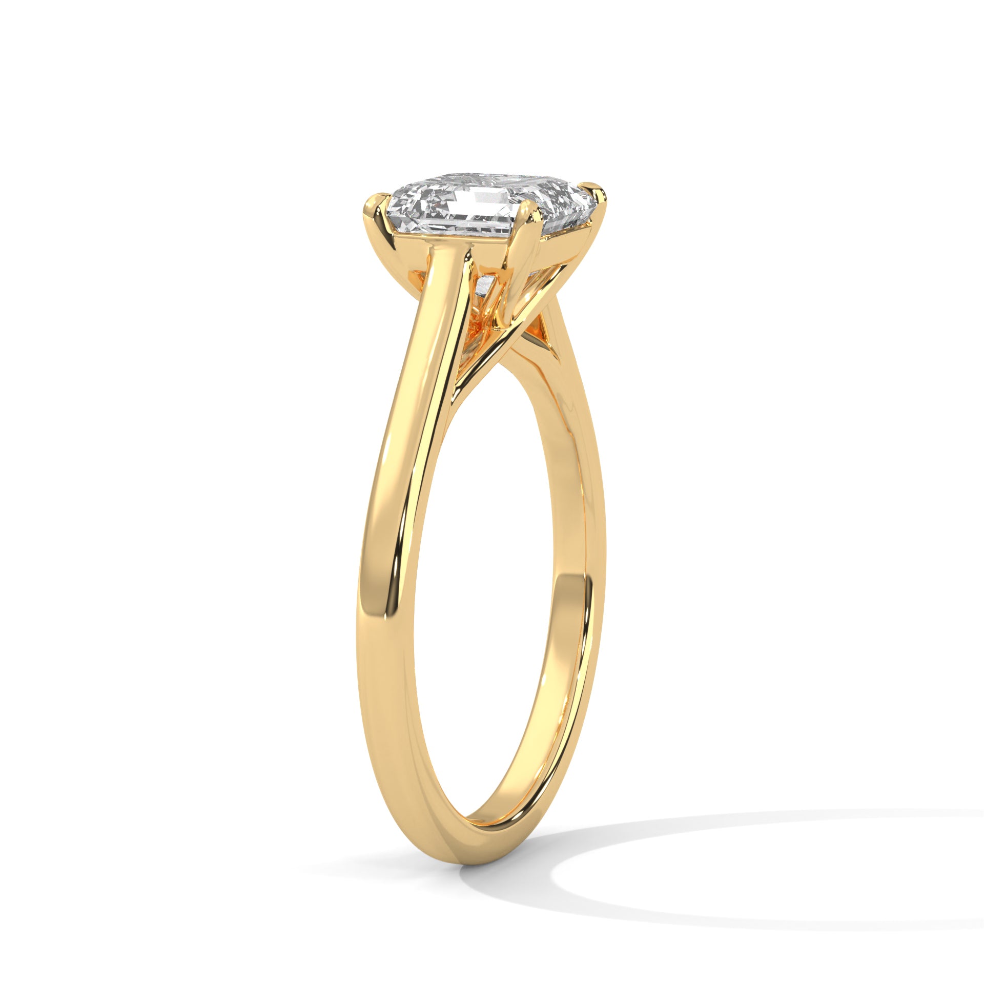 Classic Engagement Ring with Lab Grown Asscher-Cut Diamond | 1.5 CTW