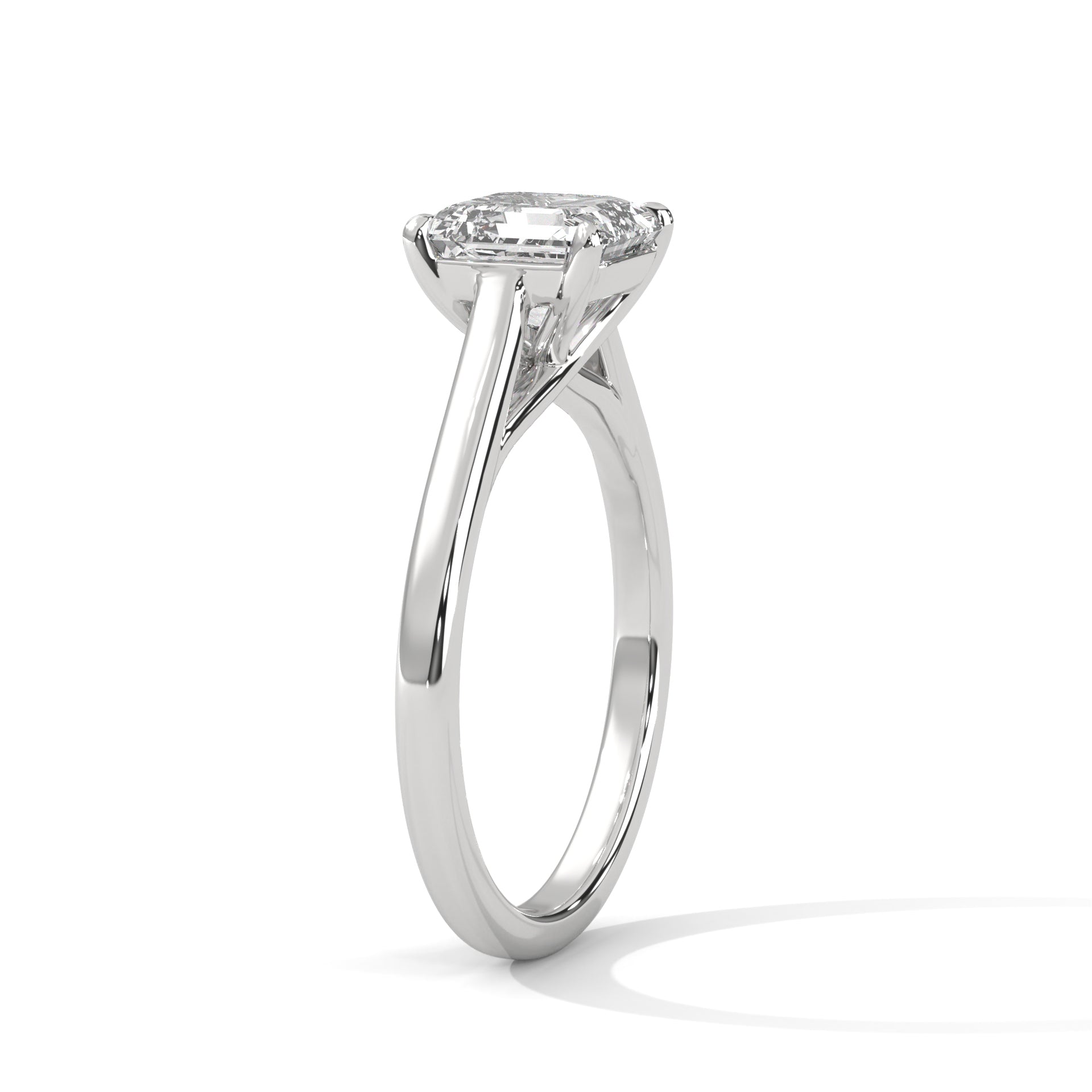 Classic Engagement Ring with Lab Grown Asscher-Cut Diamond | 1.5 CTW