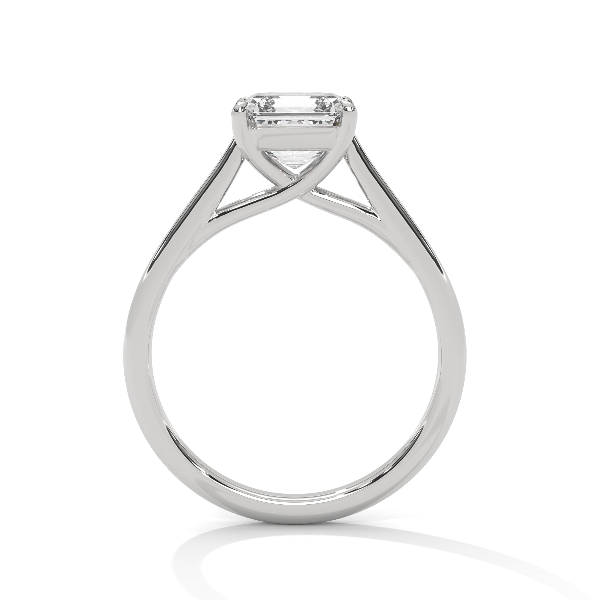 Classic Engagement Ring with Lab Grown Asscher-Cut Diamond | 1.5 CTW