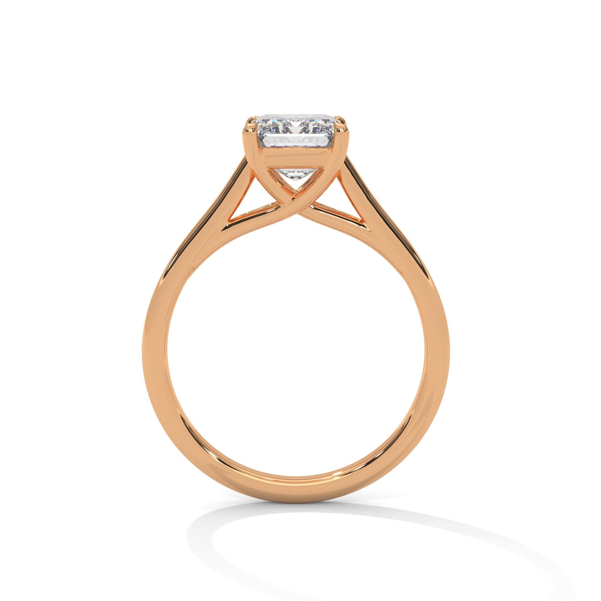 Lucky Charm 3CT Radiant-Cut Lab Grown Diamond Solitaire Ring | F-VS1