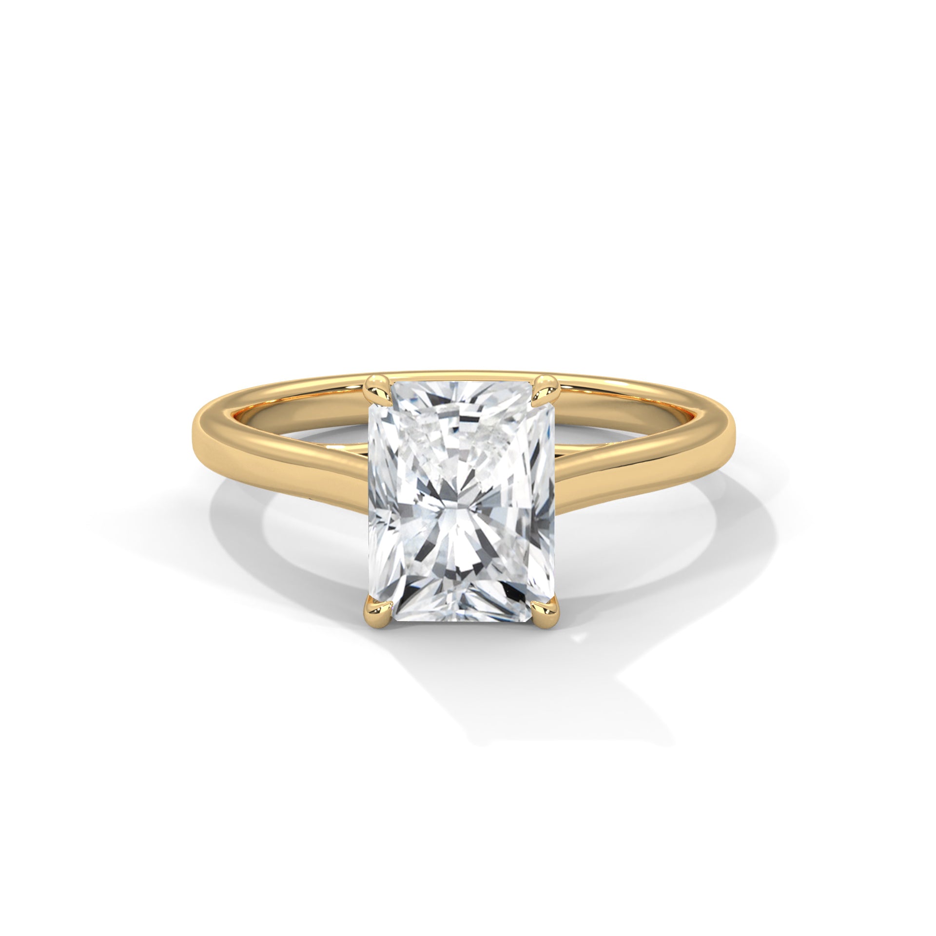 Lucky Charm 3CT Radiant-Cut Lab Grown Diamond Solitaire Ring | F-VS1