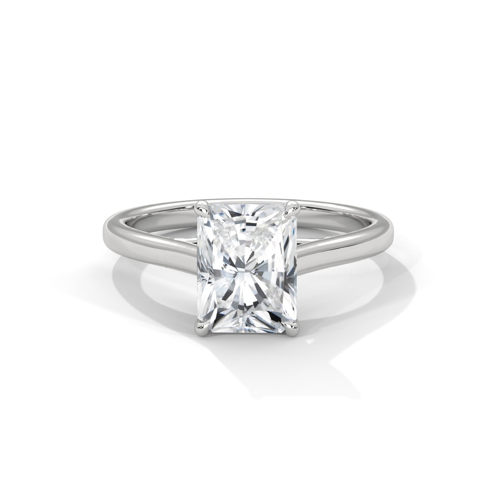 Lucky Charm 3CT Radiant-Cut Lab Grown Diamond Solitaire Ring | F-VS1