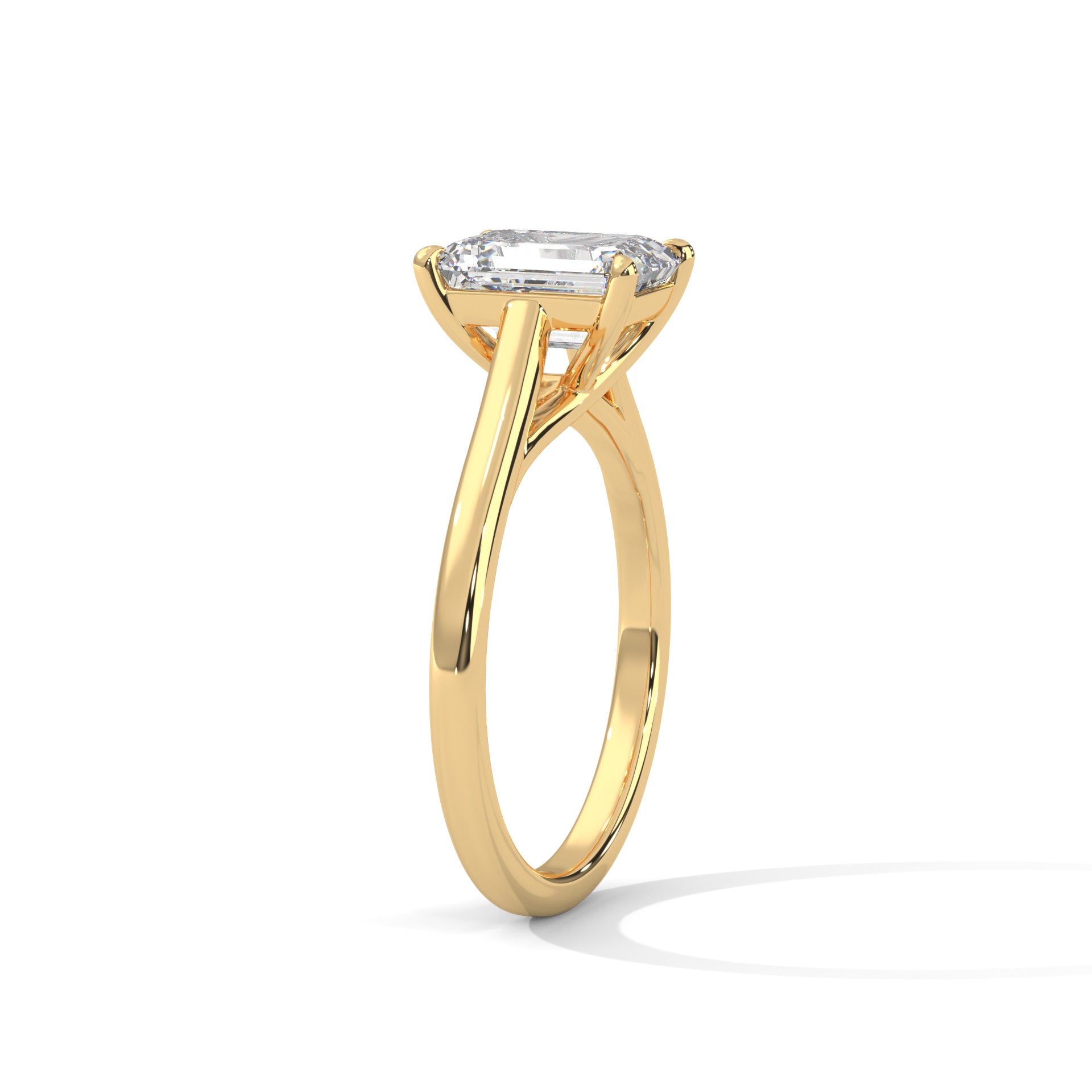 Lucky Charm 3CT Radiant-Cut Lab Grown Diamond Solitaire Ring | F-VS1