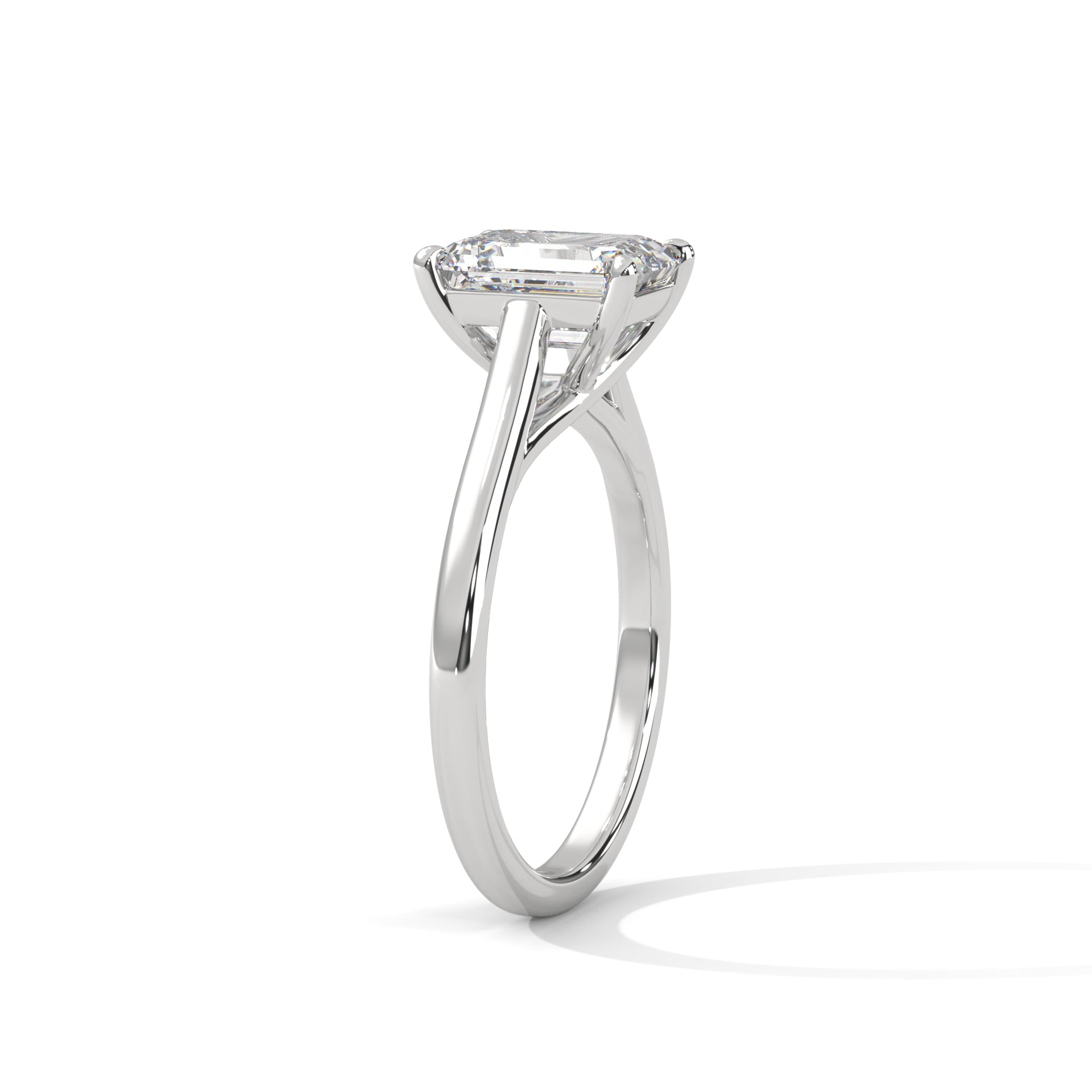 Lucky Charm 3CT Radiant-Cut Lab Grown Diamond Solitaire Ring | F-VS1