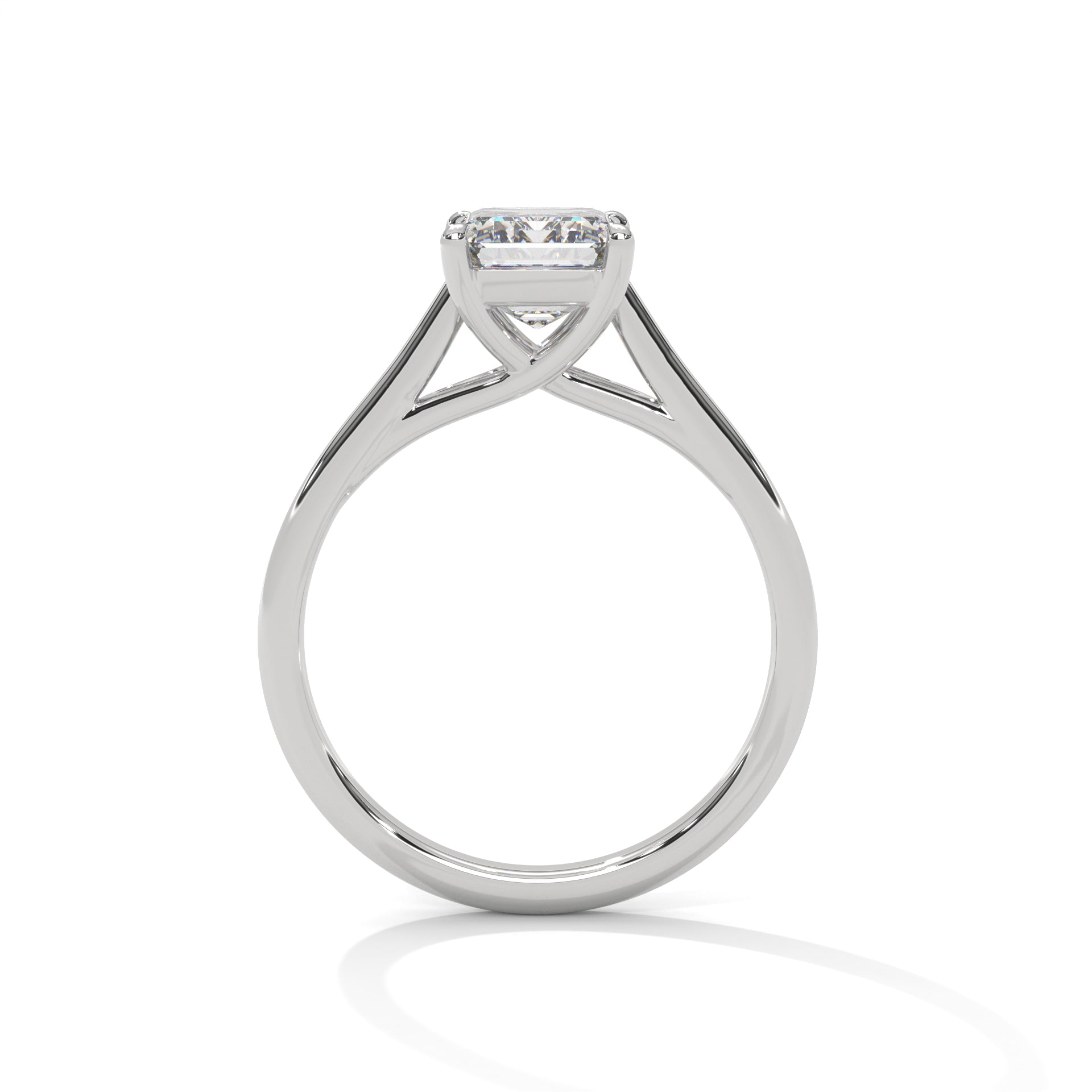 Lucky Charm 3CT Radiant-Cut Lab Grown Diamond Solitaire Ring | F-VS1