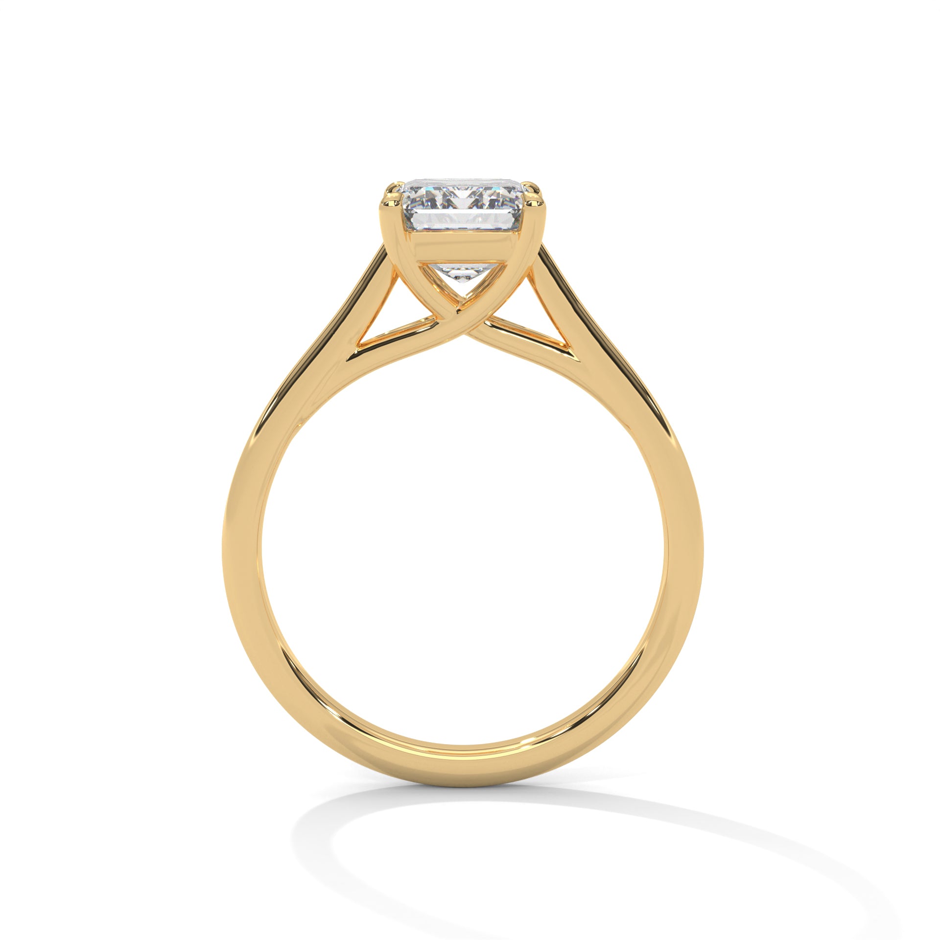 Lucky Charm 3CT Radiant-Cut Lab Grown Diamond Solitaire Ring | F-VS1