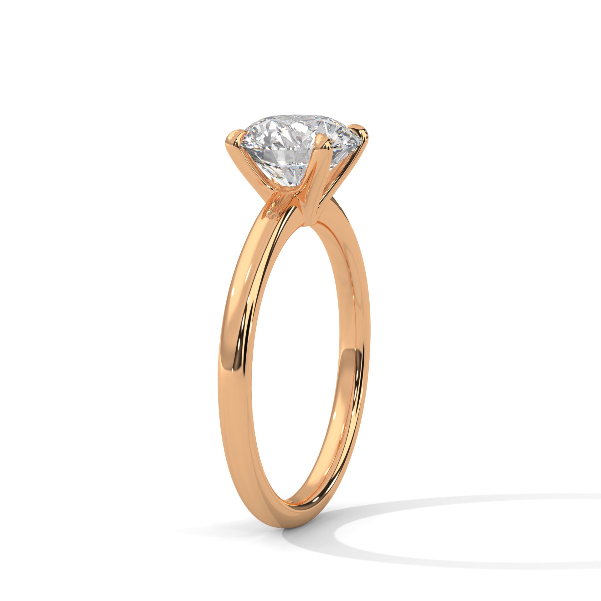 Classic Solitaire Ring with 2ct Round-Cut Lab Grown Diamond (F VS)