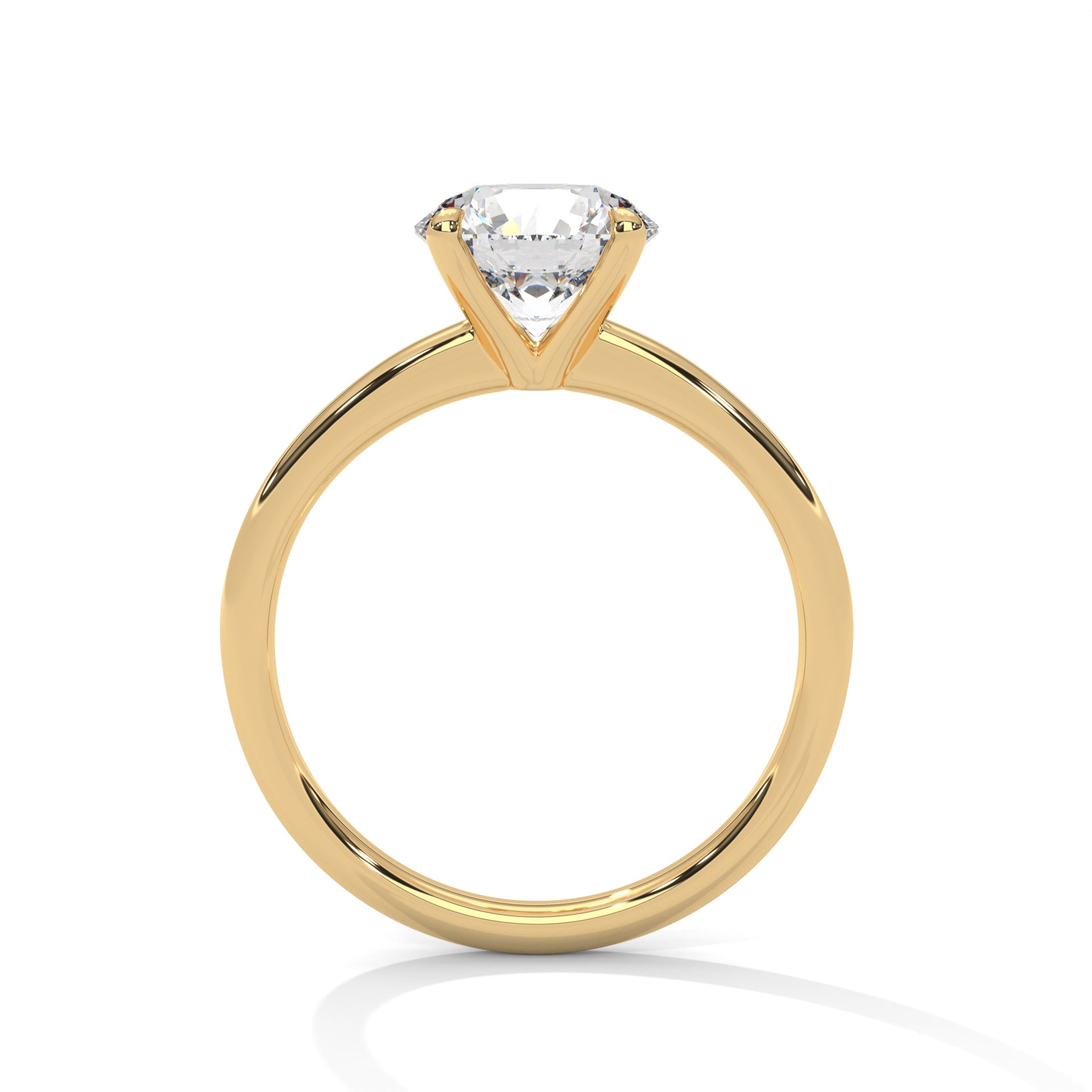 Classic Solitaire Ring with 2ct Round-Cut Lab Grown Diamond (F VS)