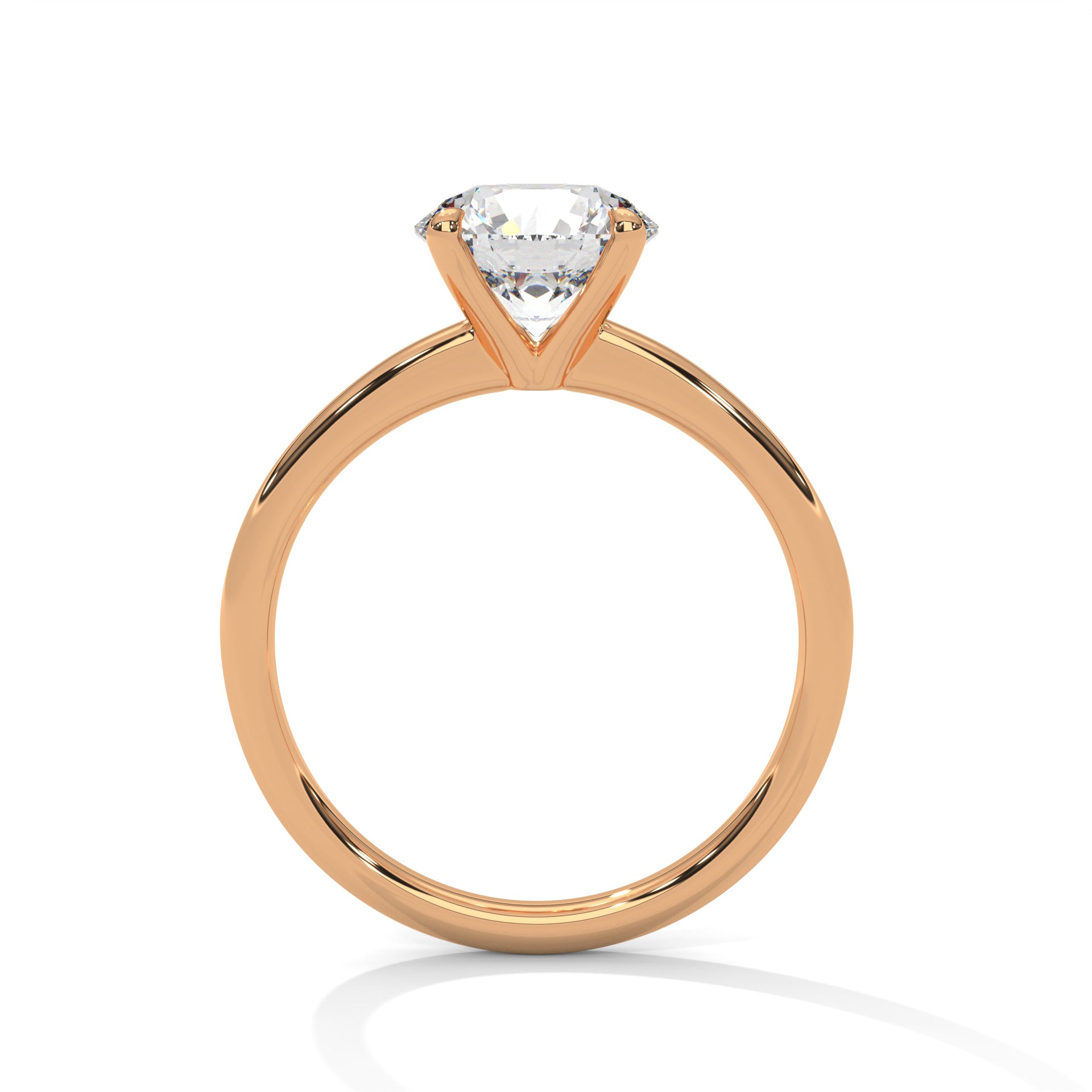 Classic Solitaire Ring with 2ct Round-Cut Lab Grown Diamond (F VS)