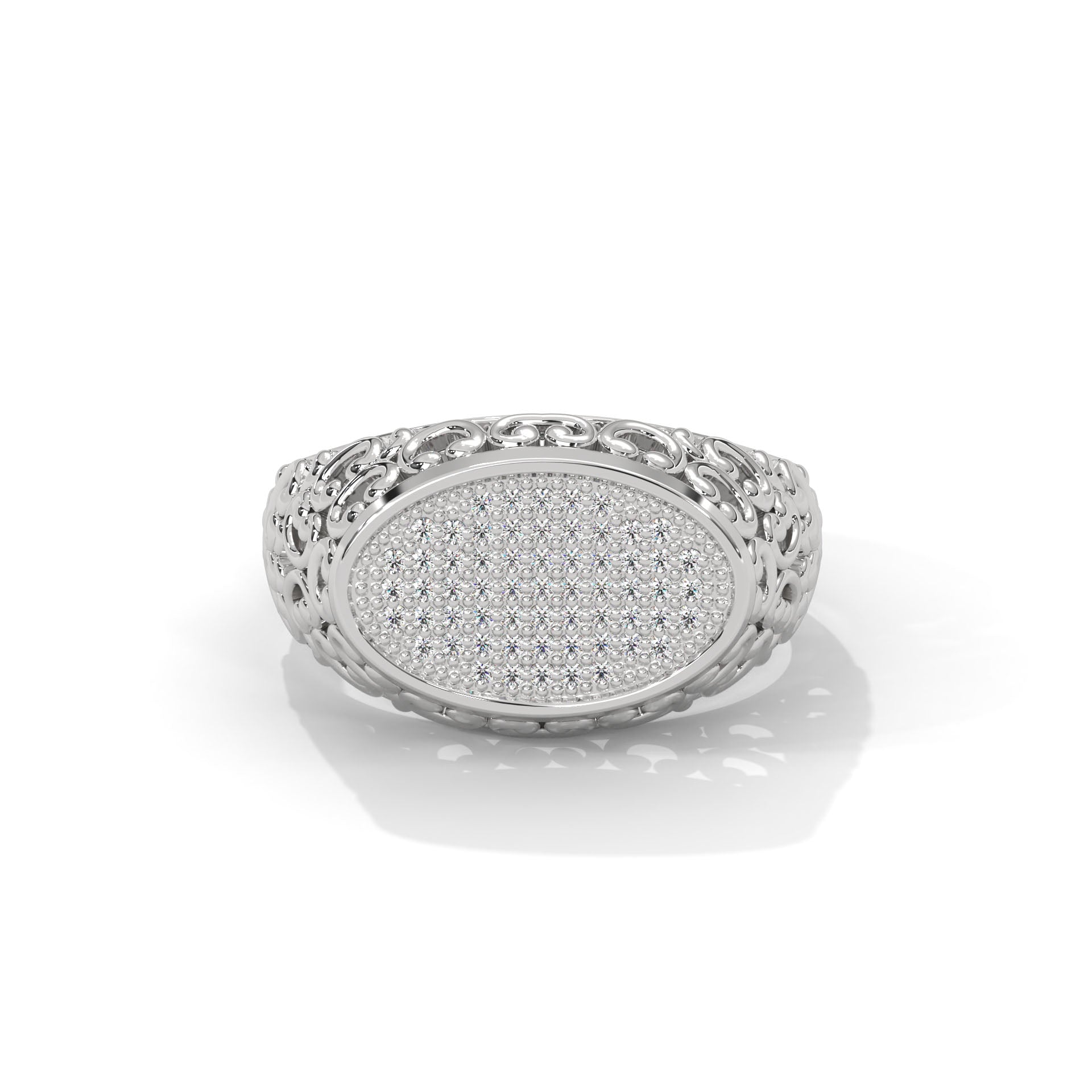Elysian 0.31 CTW Round Lab-Grown Diamond Filigree Men's Ring