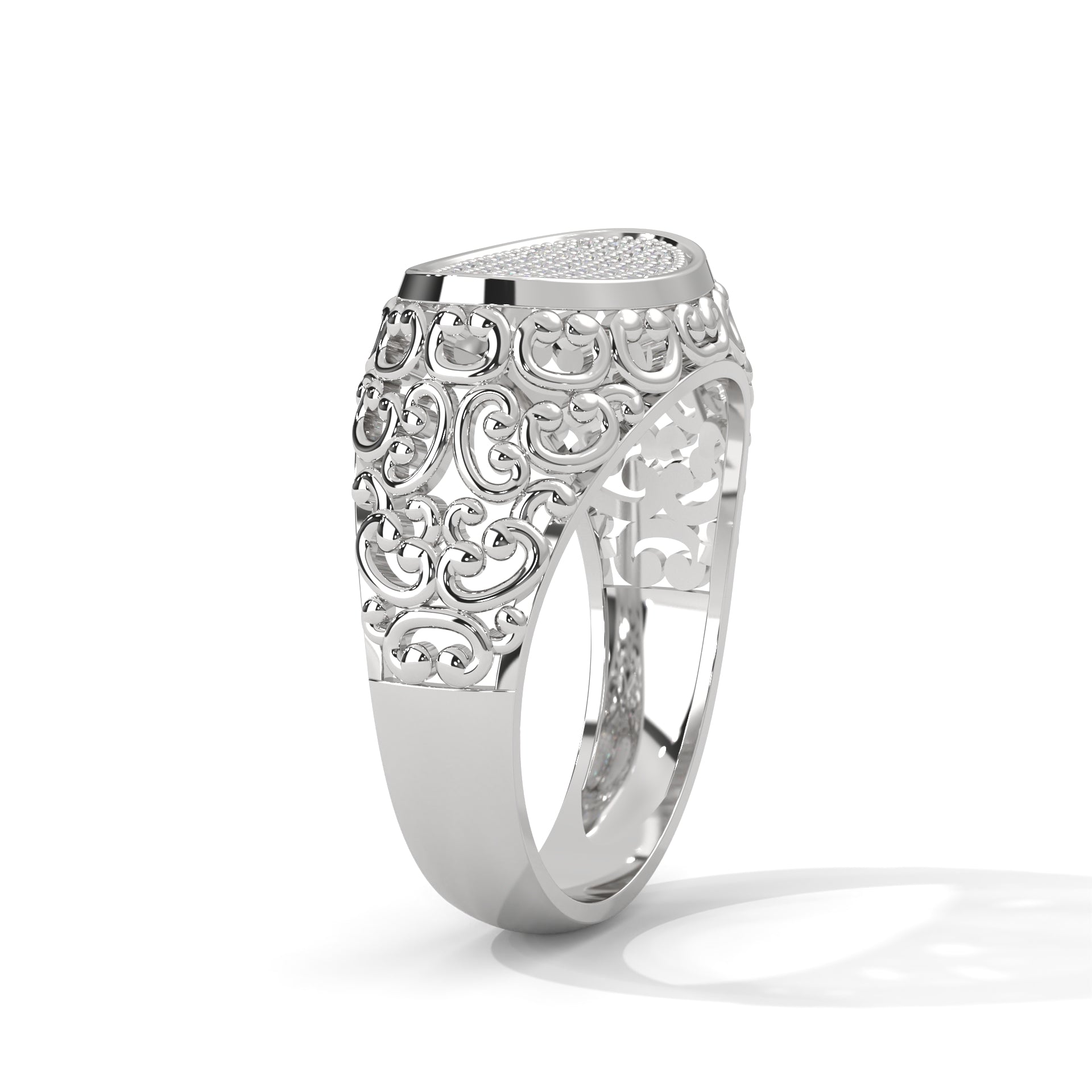 Elysian 0.31 CTW Round Lab-Grown Diamond Filigree Men's Ring