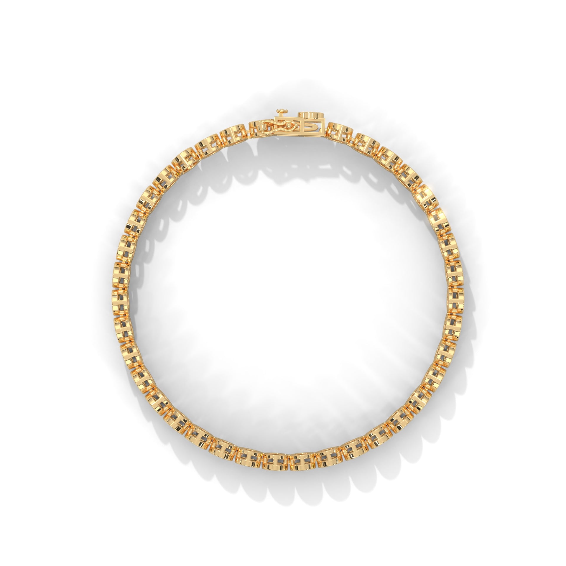Bezel-Set Lab-Grown Diamond Gold Tennis Bracelet | 0.68 CTW