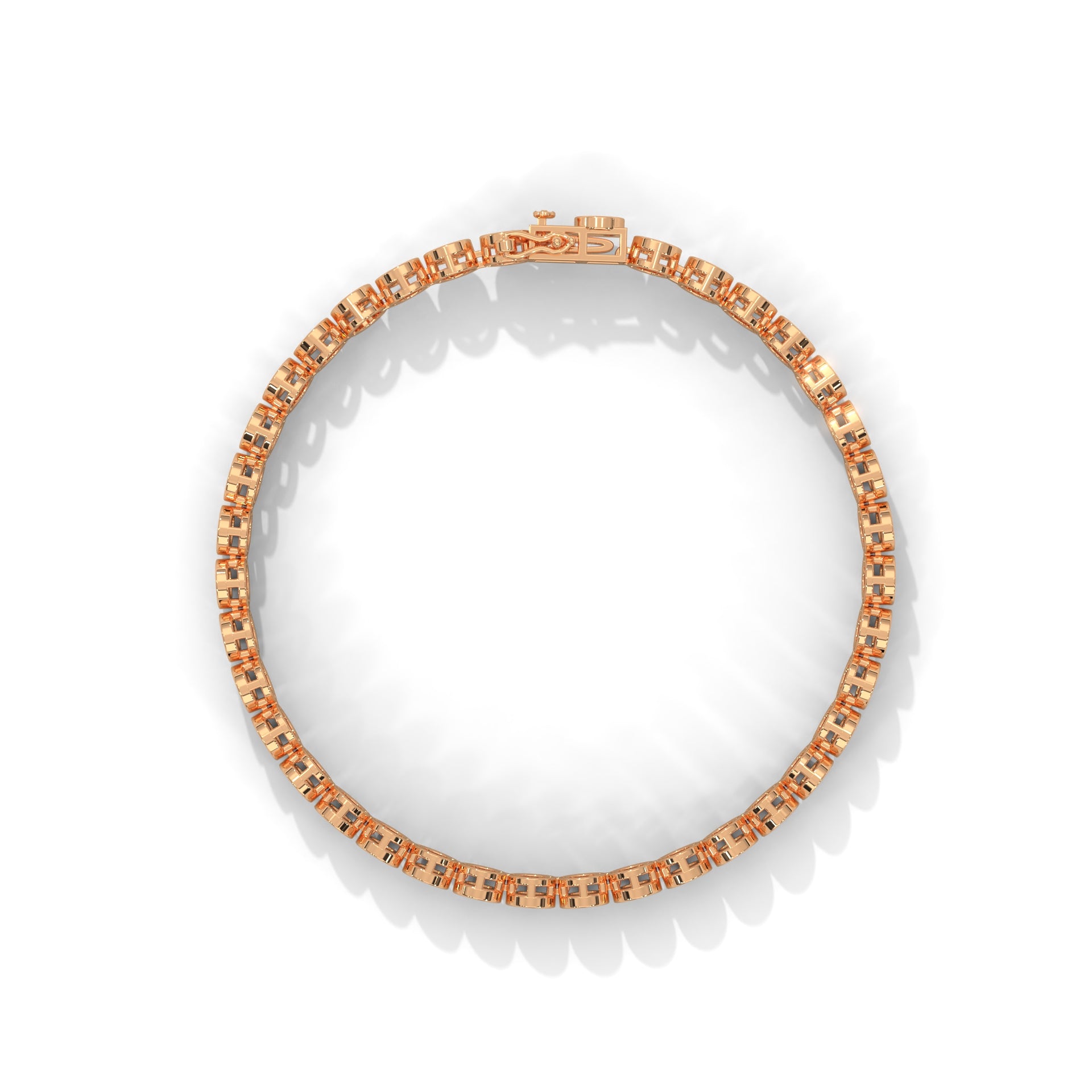 Bezel-Set Lab-Grown Diamond Gold Tennis Bracelet | 0.68 CTW