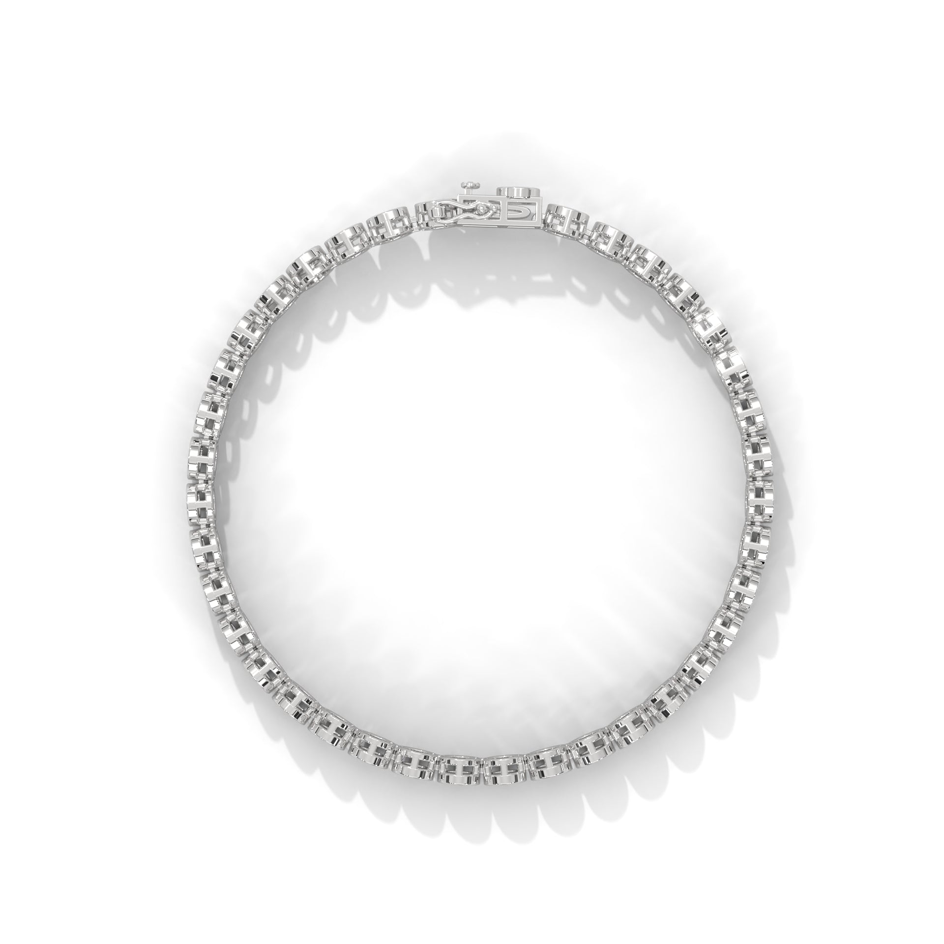 Bezel-Set Lab-Grown Diamond Gold Tennis Bracelet | 0.68 CTW