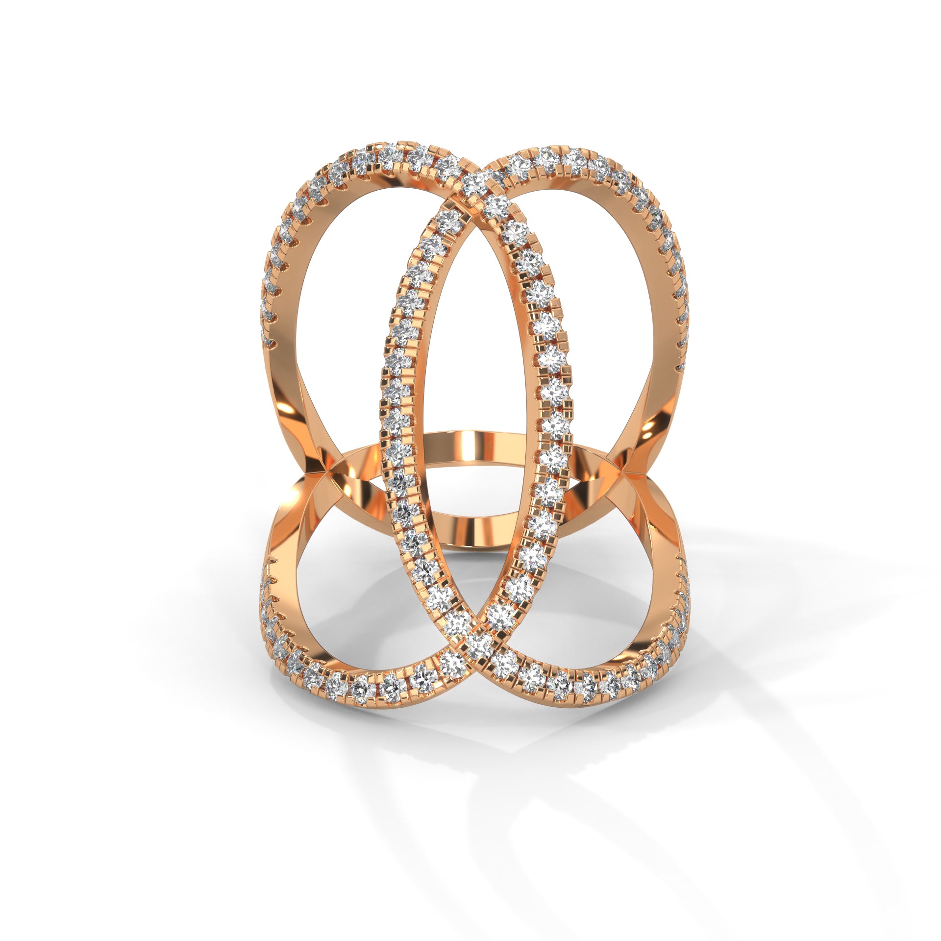 InfinityLuxe 0.49 CTW Lab-Grown Diamond Crossover Ring | 14K & 18K Gold