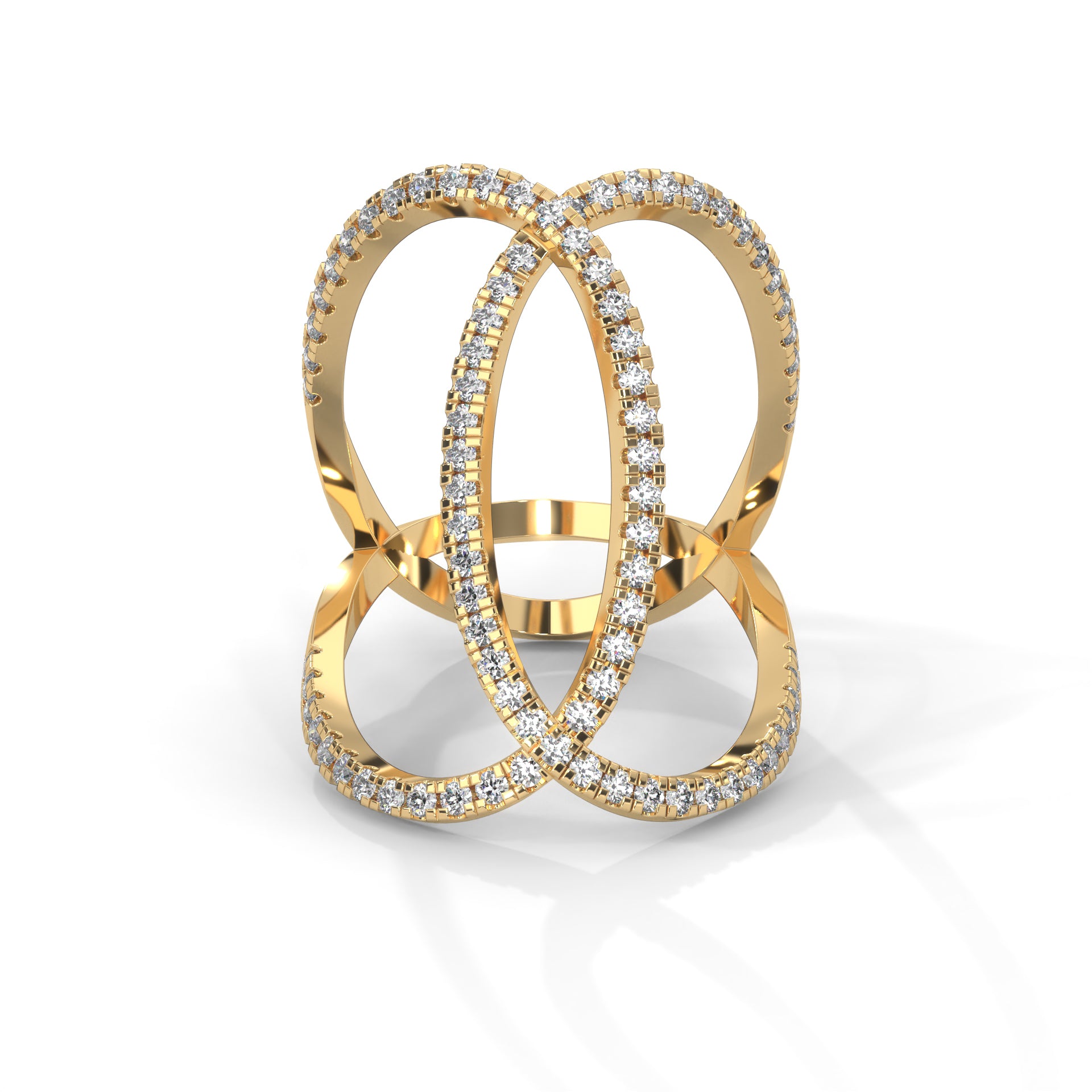 InfinityLuxe 0.49 CTW Lab-Grown Diamond Crossover Ring | 14K & 18K Gold