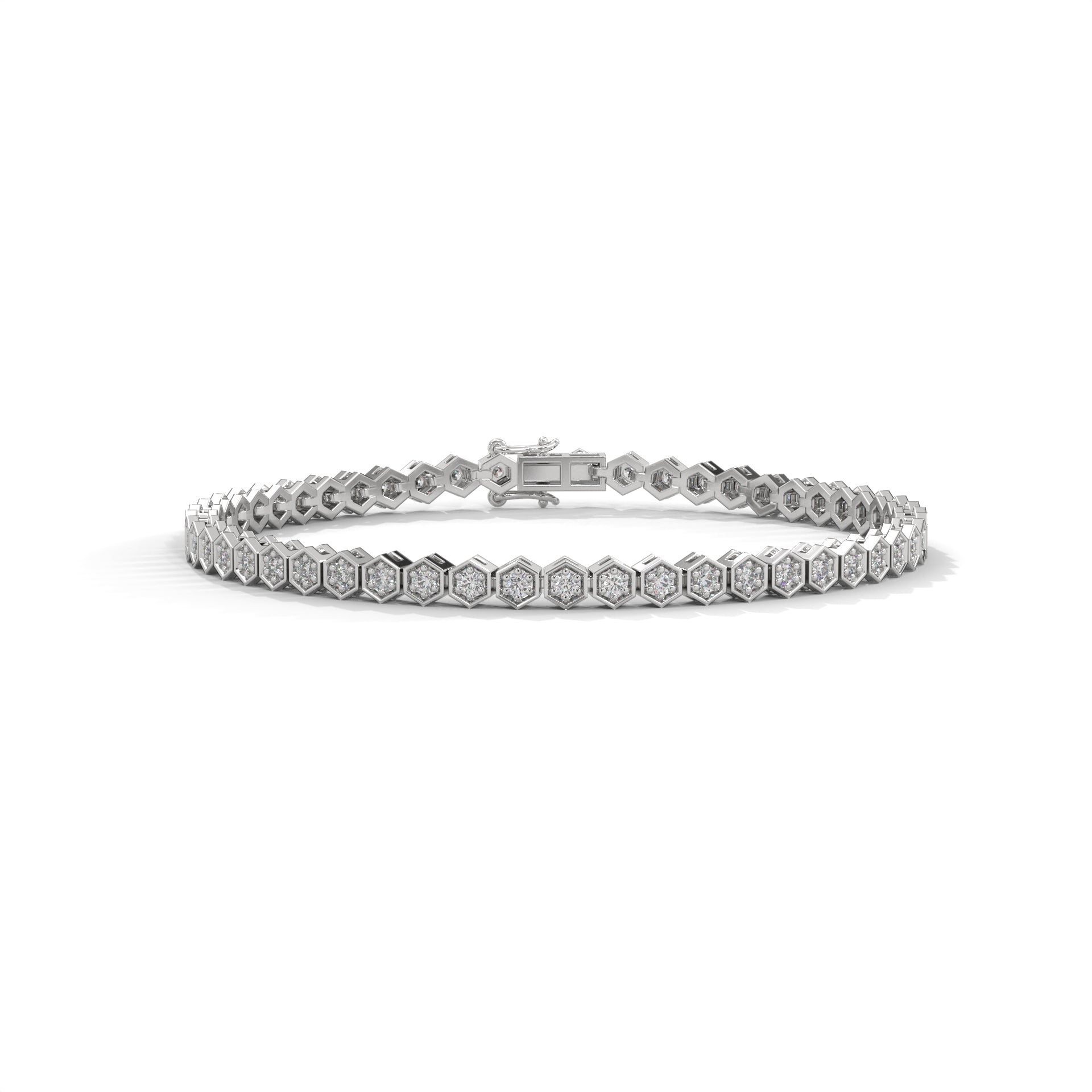 HexaGlow Lab-Grown Diamond Gold Tennis Bracelet | 1.28 CTW