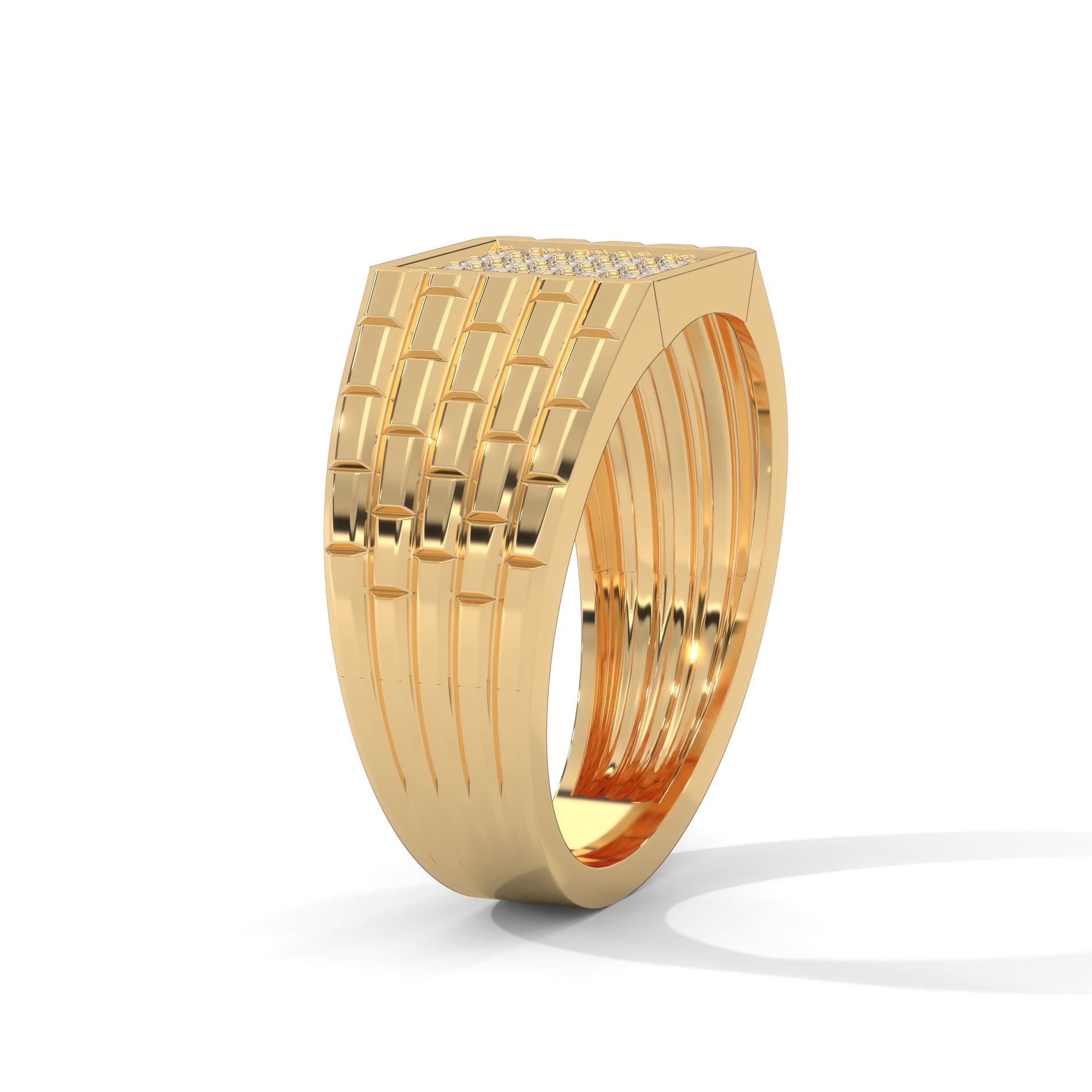 Titan 0.35 CTW Round Lab-Grown Diamond Grid Men's Ring