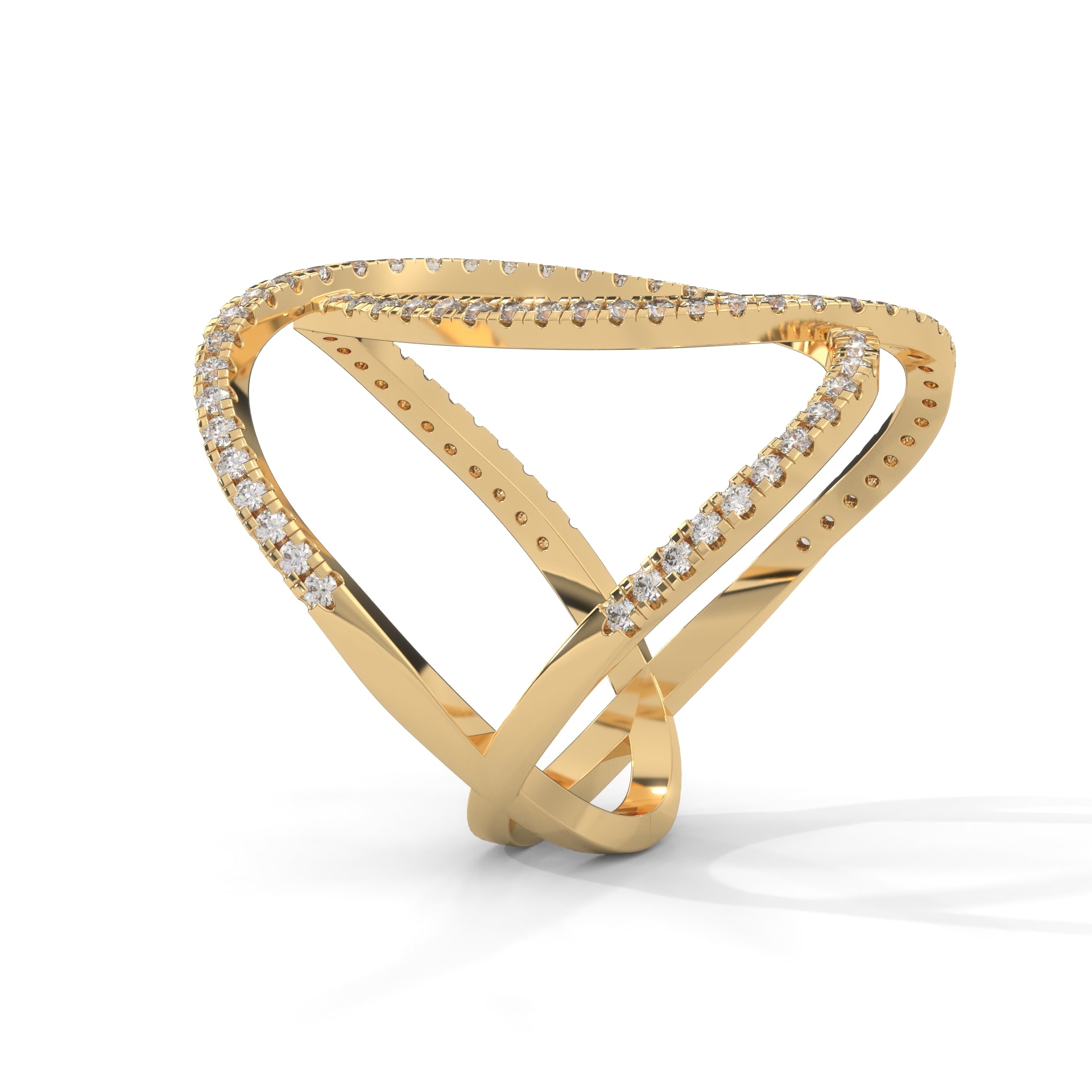 InfinityLuxe 0.49 CTW Lab-Grown Diamond Crossover Ring | 14K & 18K Gold