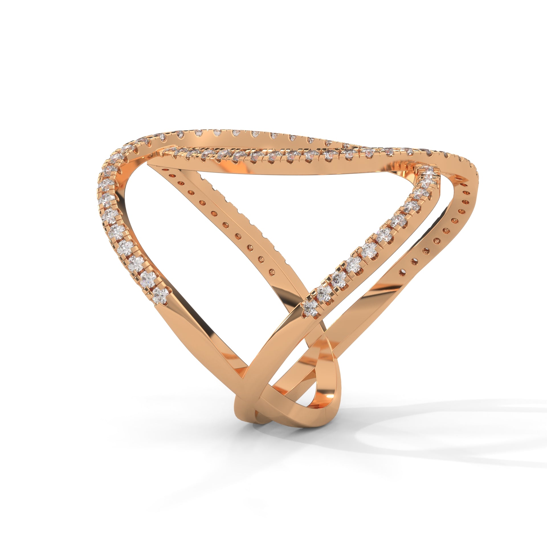 InfinityLuxe 0.49 CTW Lab-Grown Diamond Crossover Ring | 14K & 18K Gold