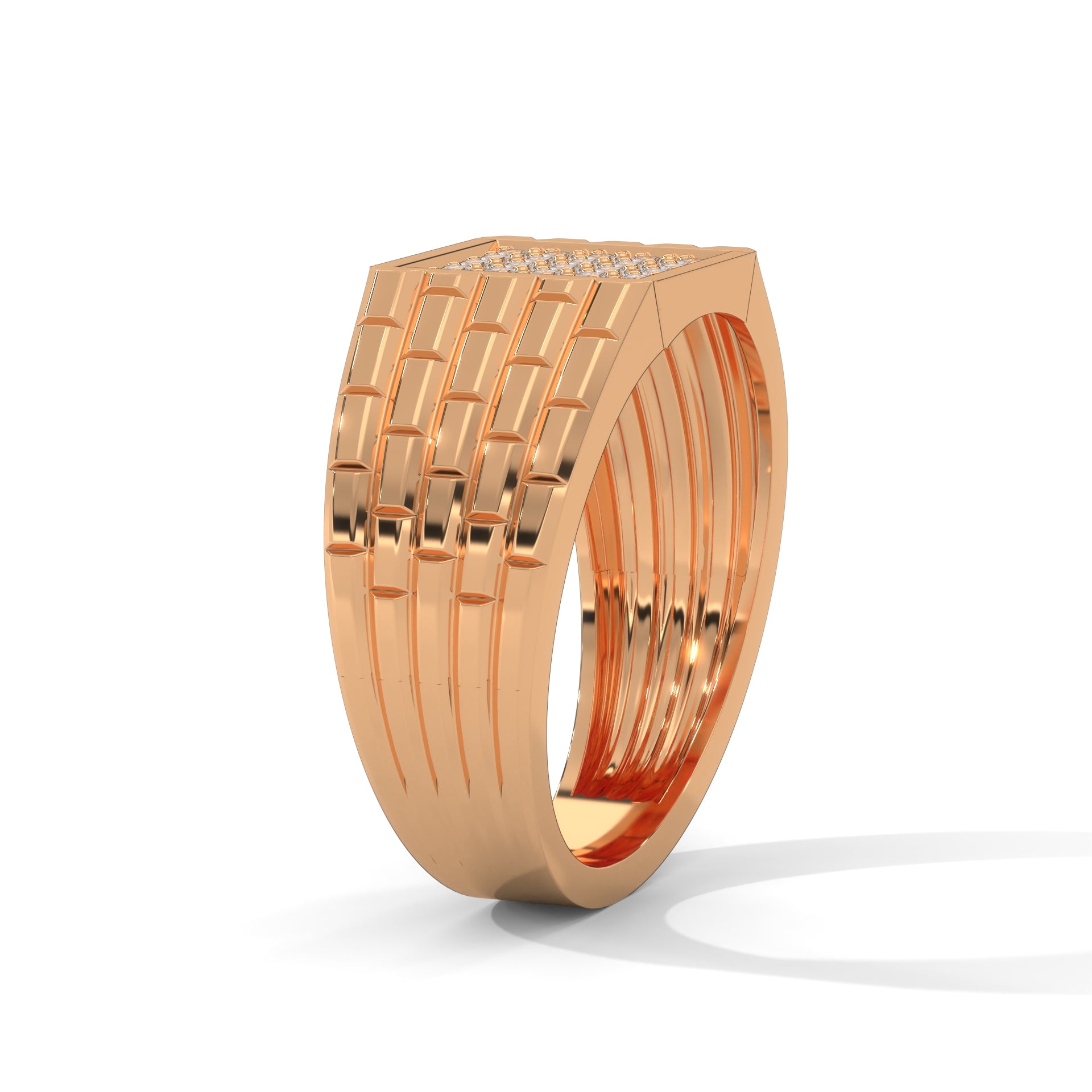 Titan 0.35 CTW Round Lab-Grown Diamond Grid Men's Ring