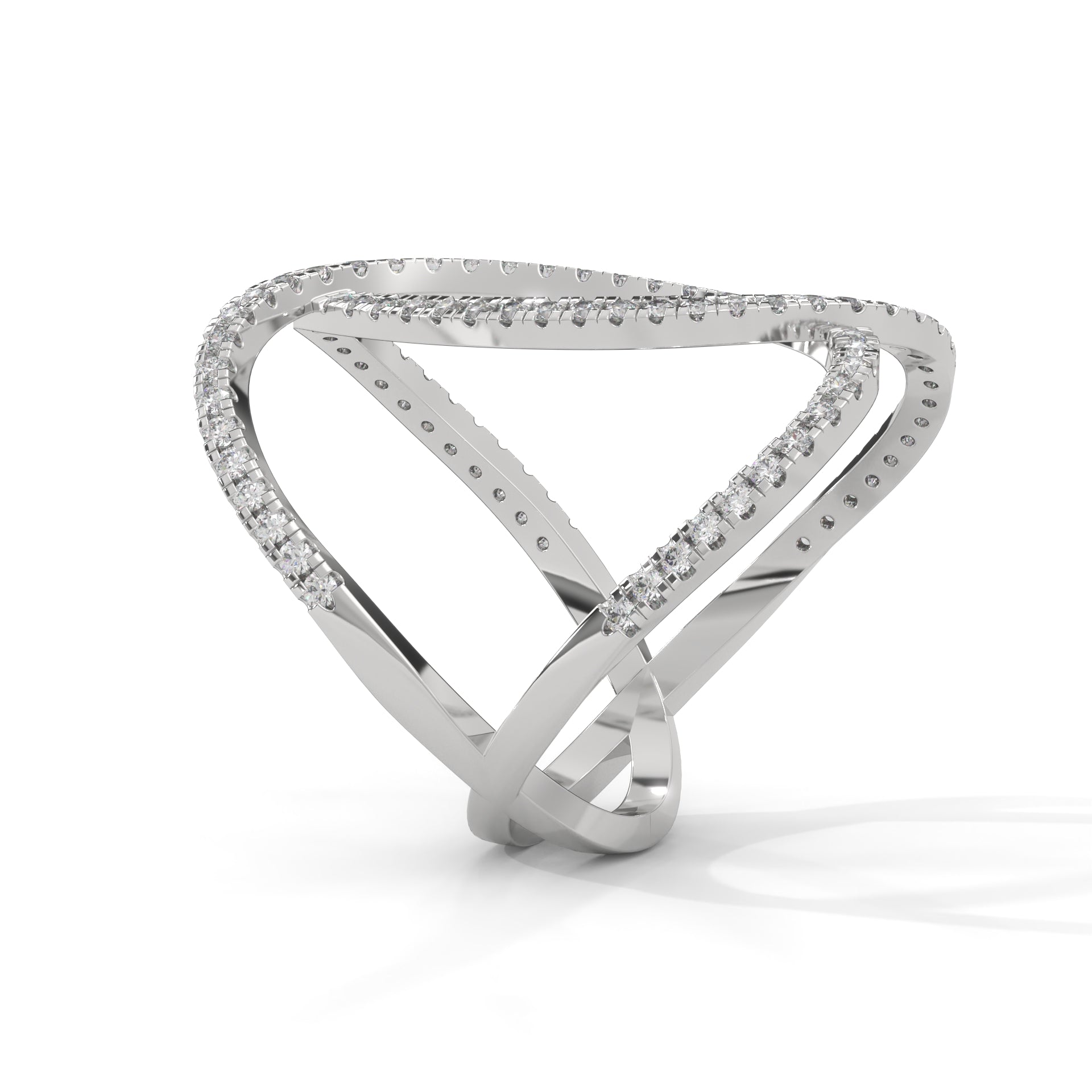 InfinityLuxe 0.49 CTW Lab-Grown Diamond Crossover Ring | 14K & 18K Gold