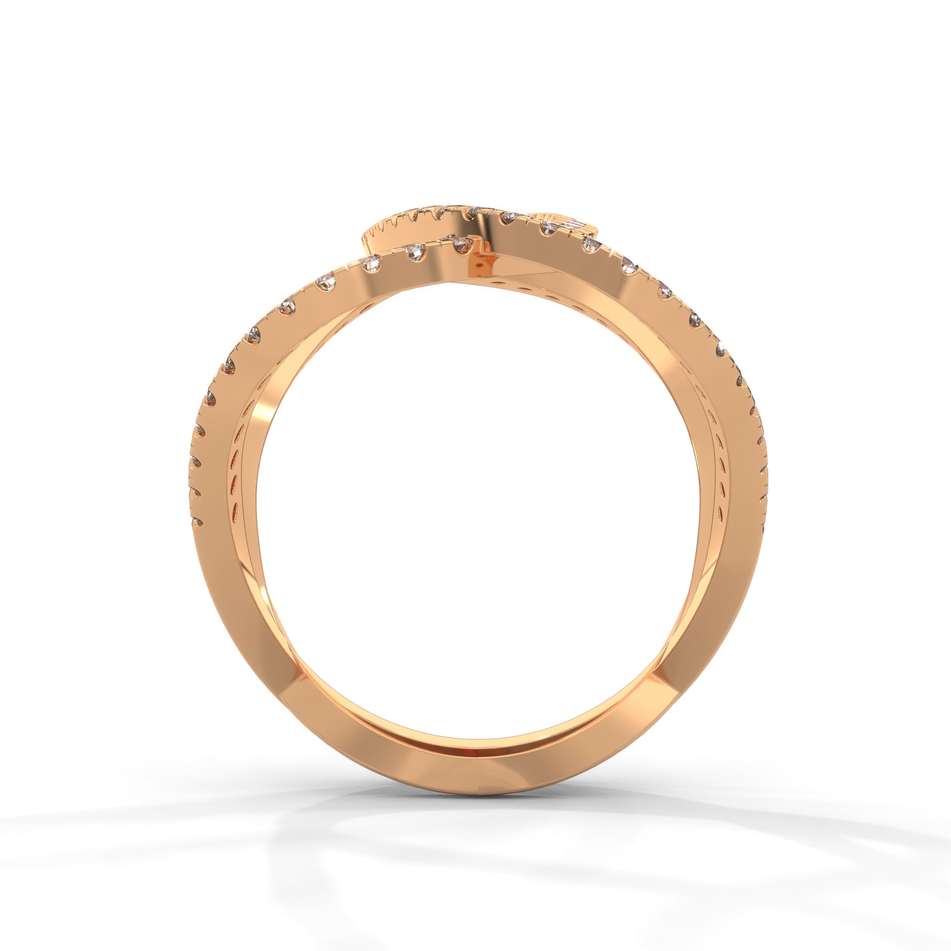 InfinityLuxe 0.49 CTW Lab-Grown Diamond Crossover Ring | 14K & 18K Gold