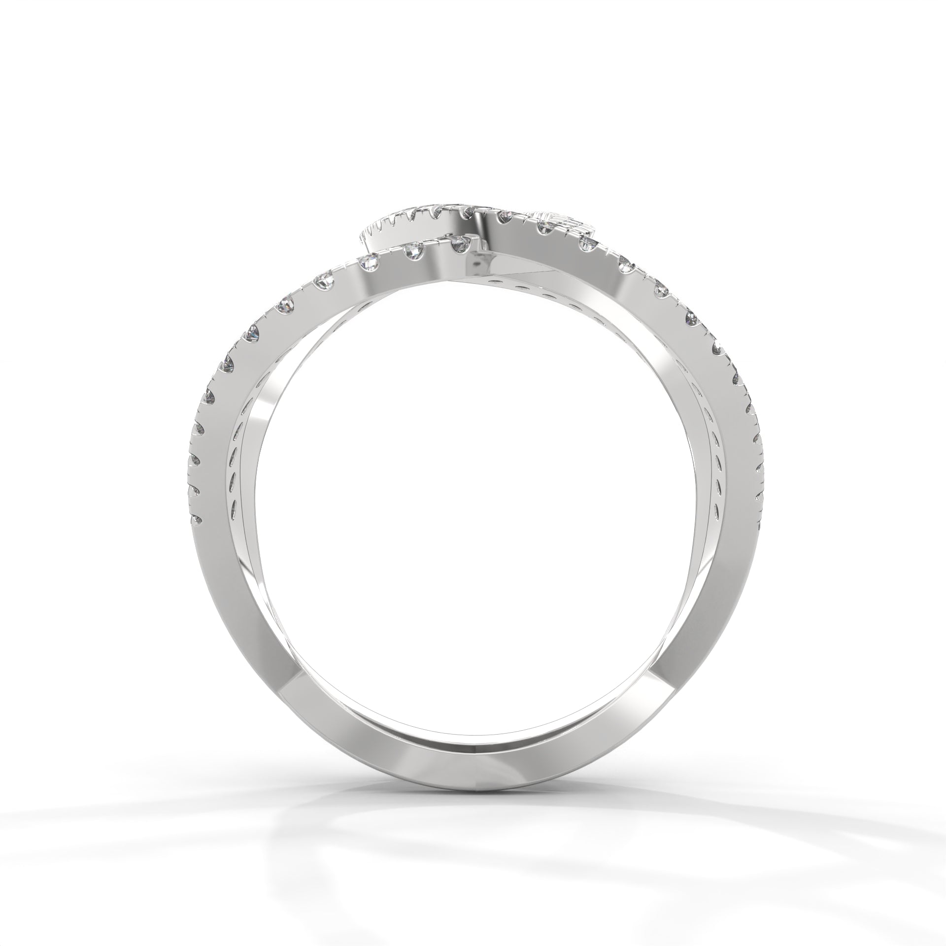 InfinityLuxe 0.49 CTW Lab-Grown Diamond Crossover Ring | 14K & 18K Gold
