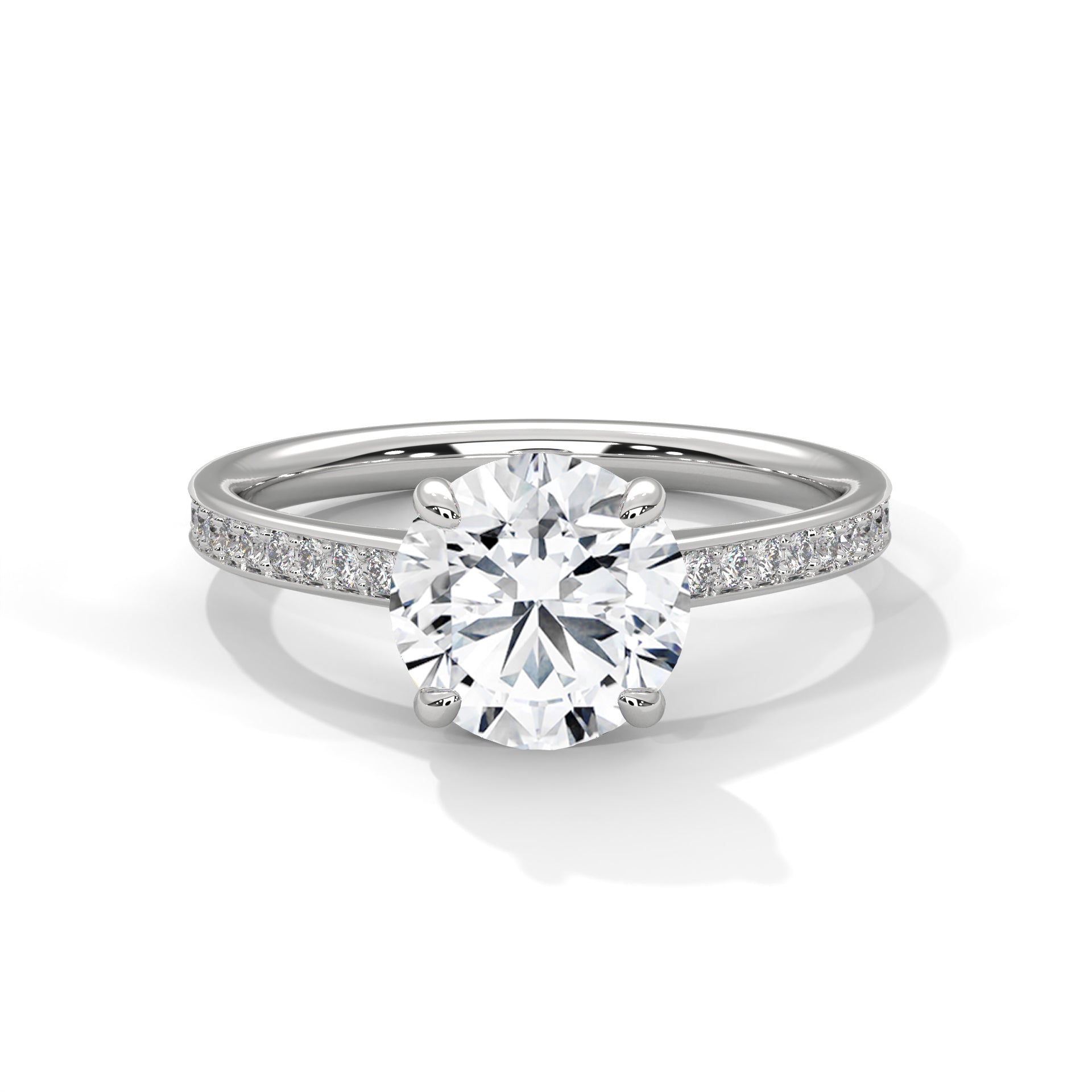 Celestial Bloom 1.71 CTW Round Lab-Grown Diamond Engagement Ring | E-VS1