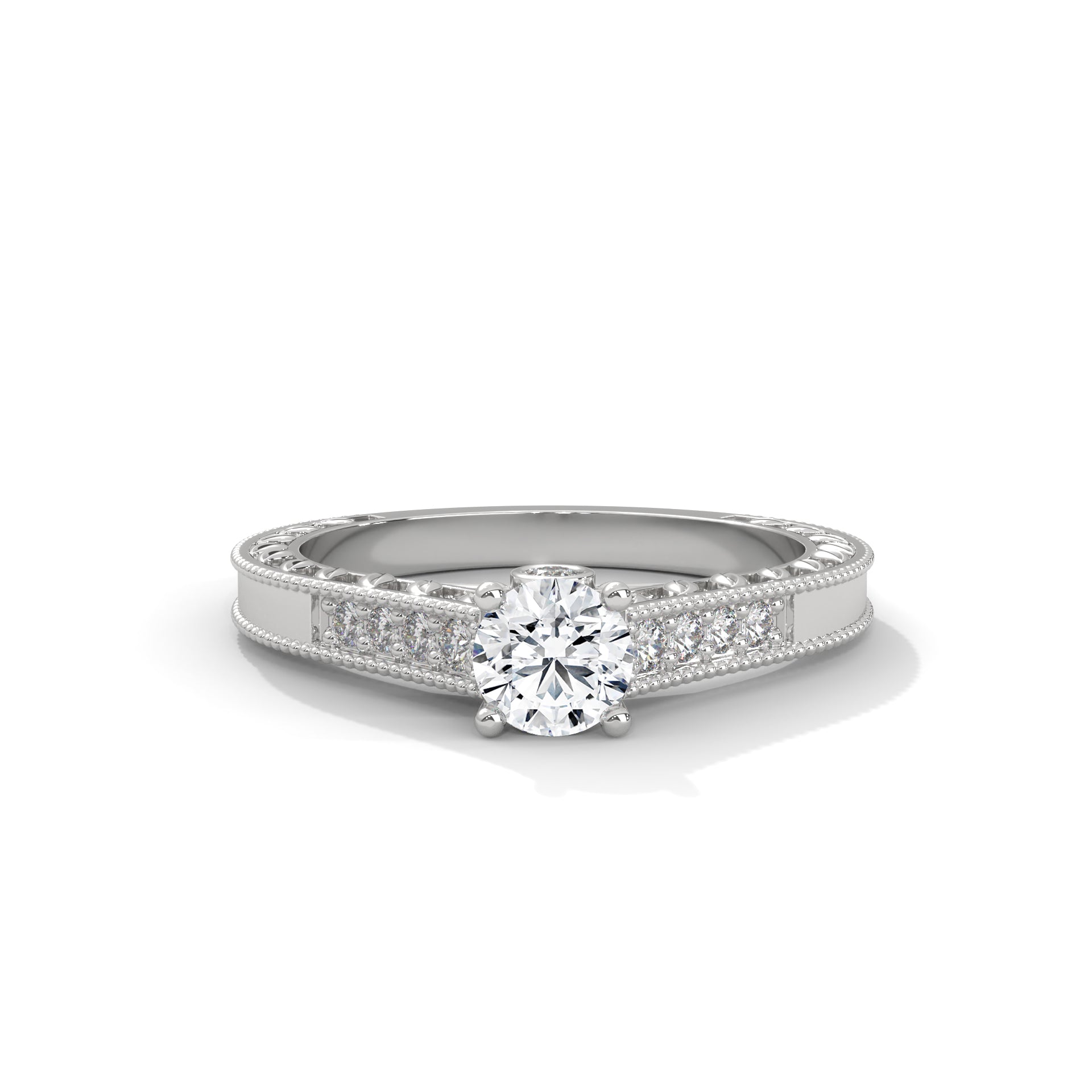 0.69 CTW Round Lab-Grown Diamond Engagement Ring | 14K & 18K Gold