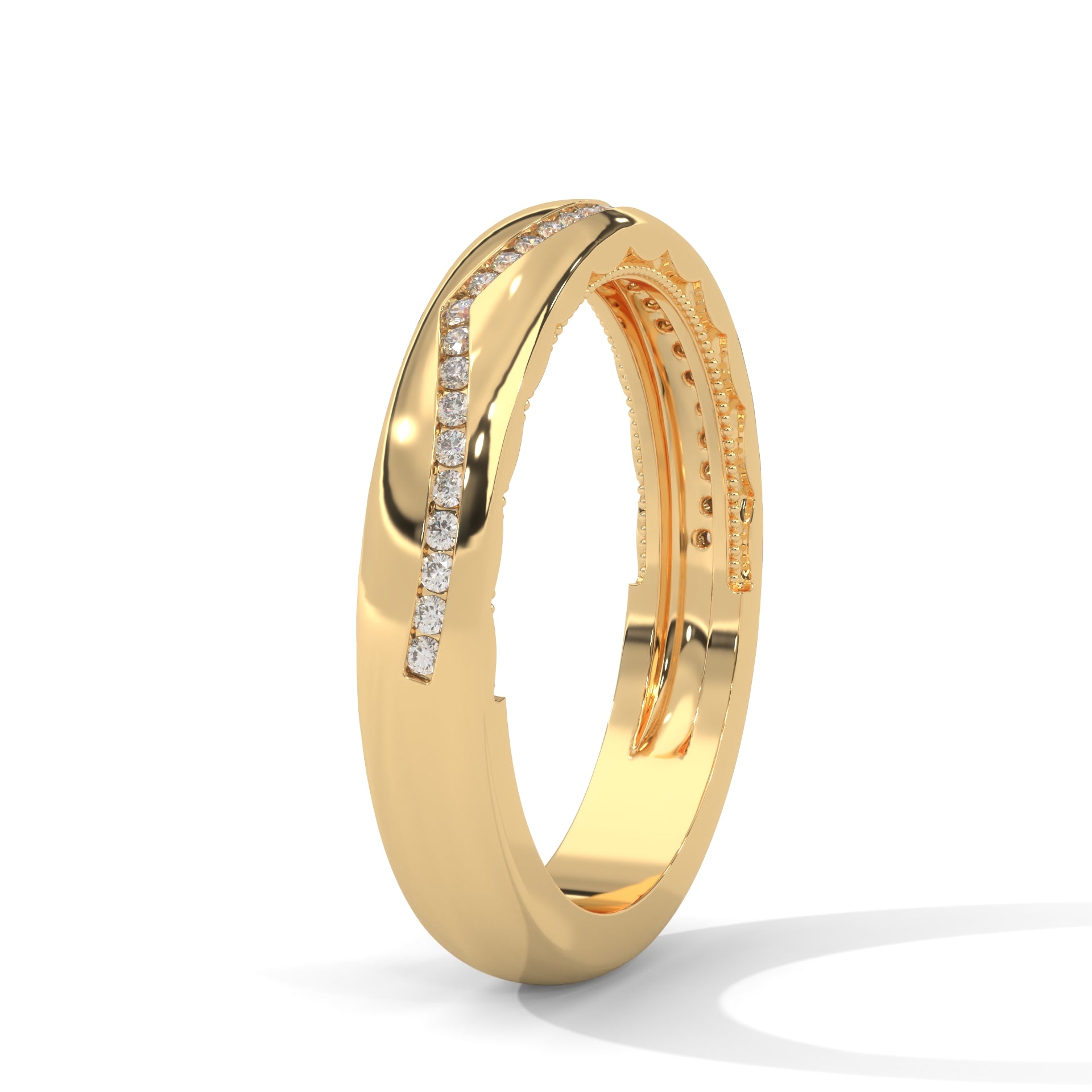 The Sinuous Shine 0.16 CTW Round-Cut Diamond Ladies' Ring | 14K/18K Gold