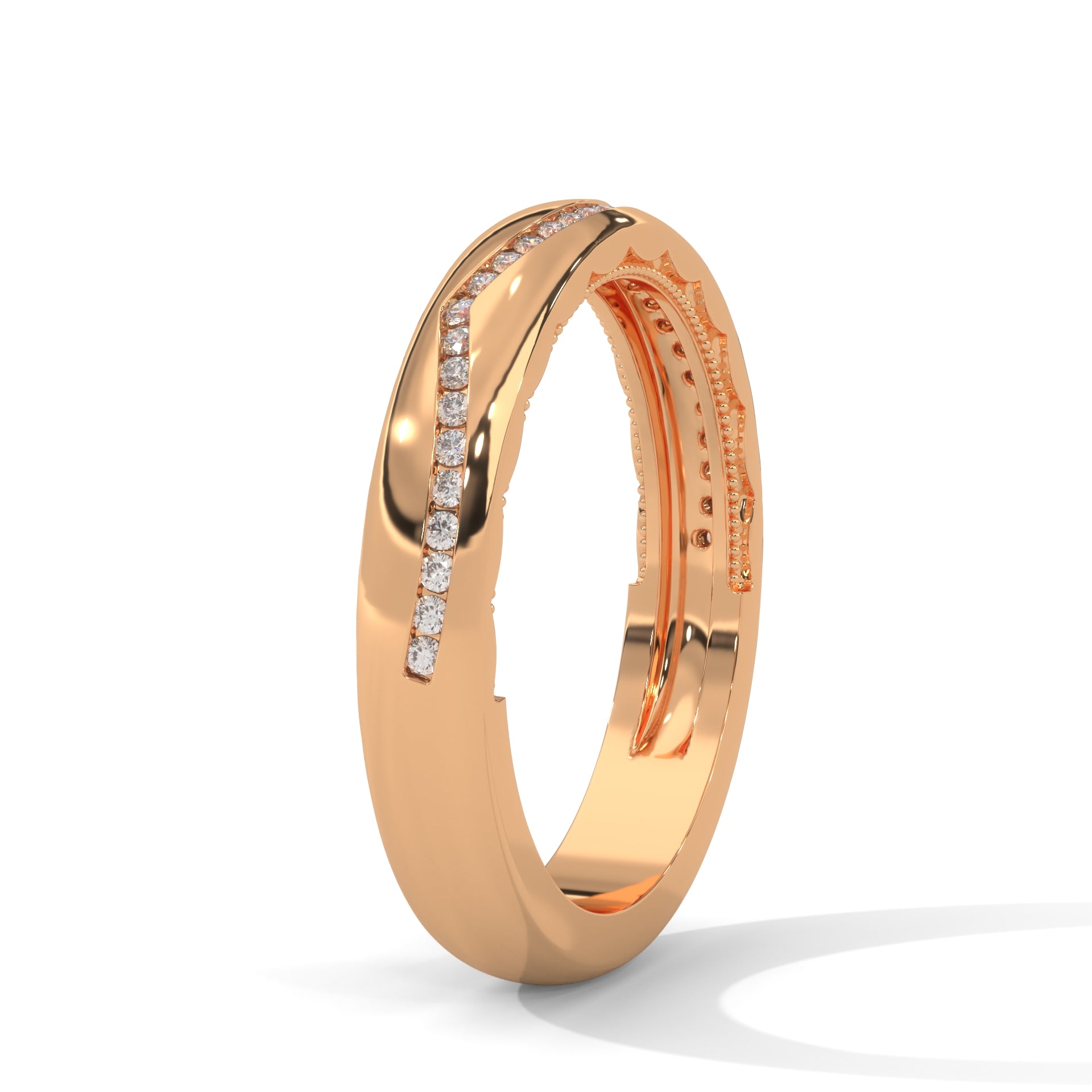 The Sinuous Shine 0.16 CTW Round-Cut Diamond Ladies' Ring | 14K/18K Gold