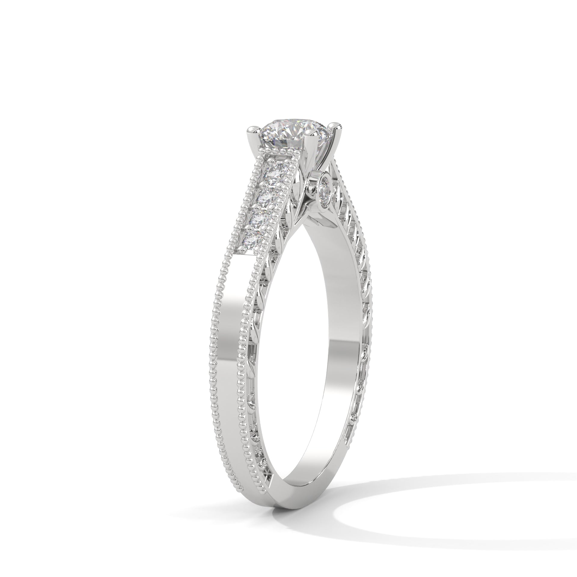 0.69 CTW Round Lab-Grown Diamond Engagement Ring | 14K & 18K Gold