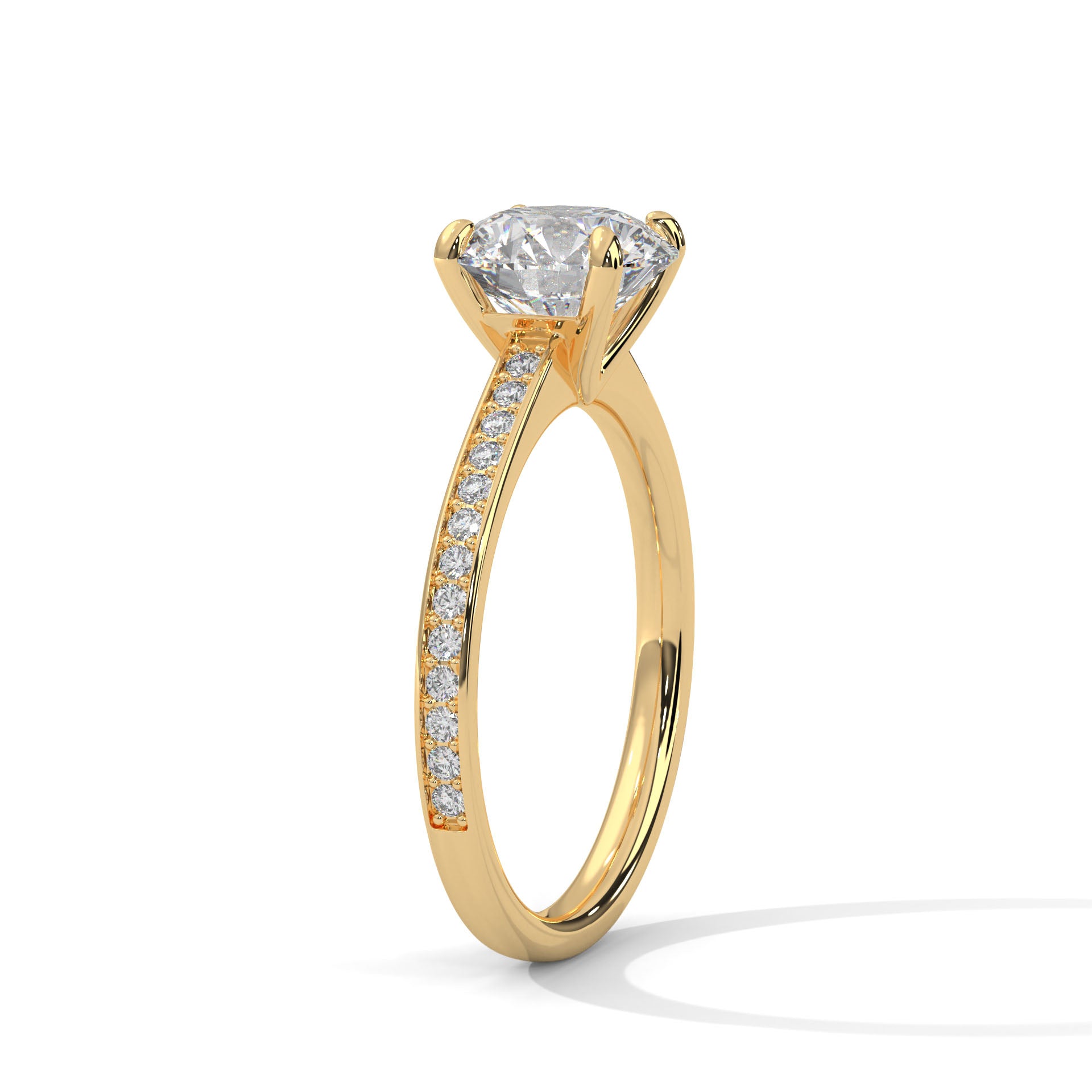 Celestial Bloom 1.71 CTW Round Lab-Grown Diamond Engagement Ring | E-VS1