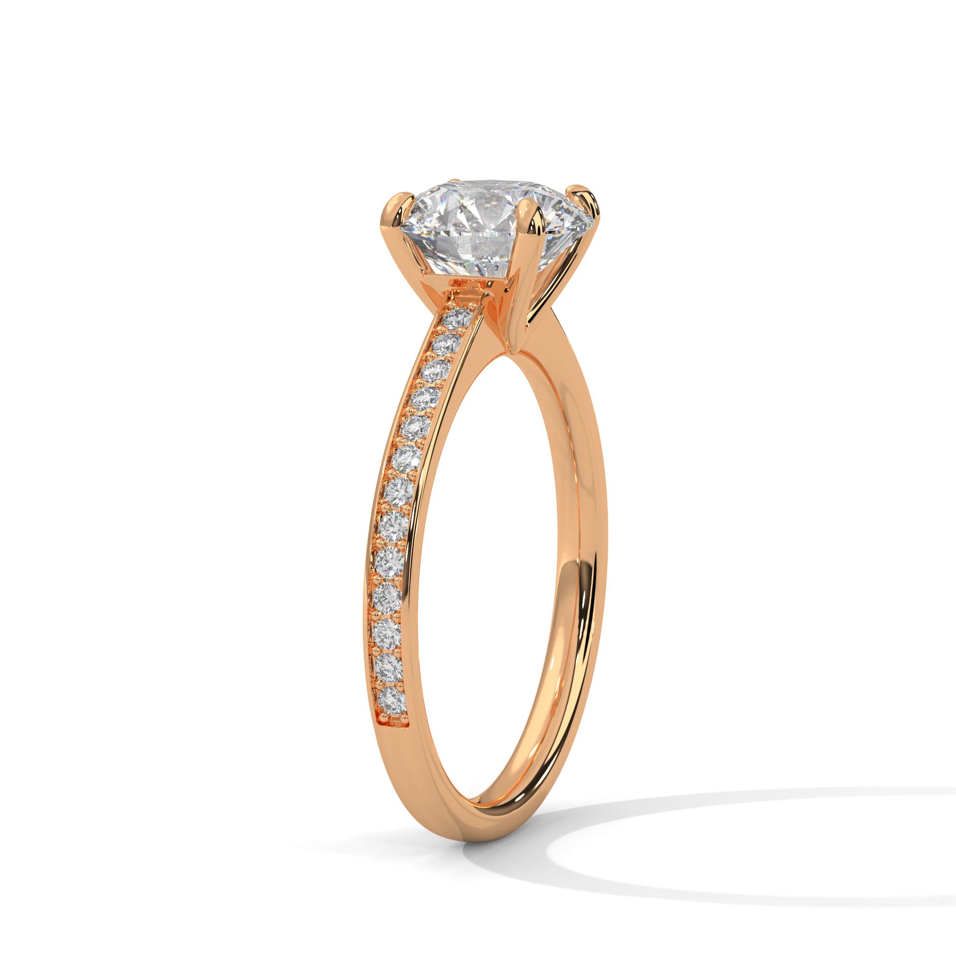 Celestial Bloom 1.71 CTW Round Lab-Grown Diamond Engagement Ring | E-VS1